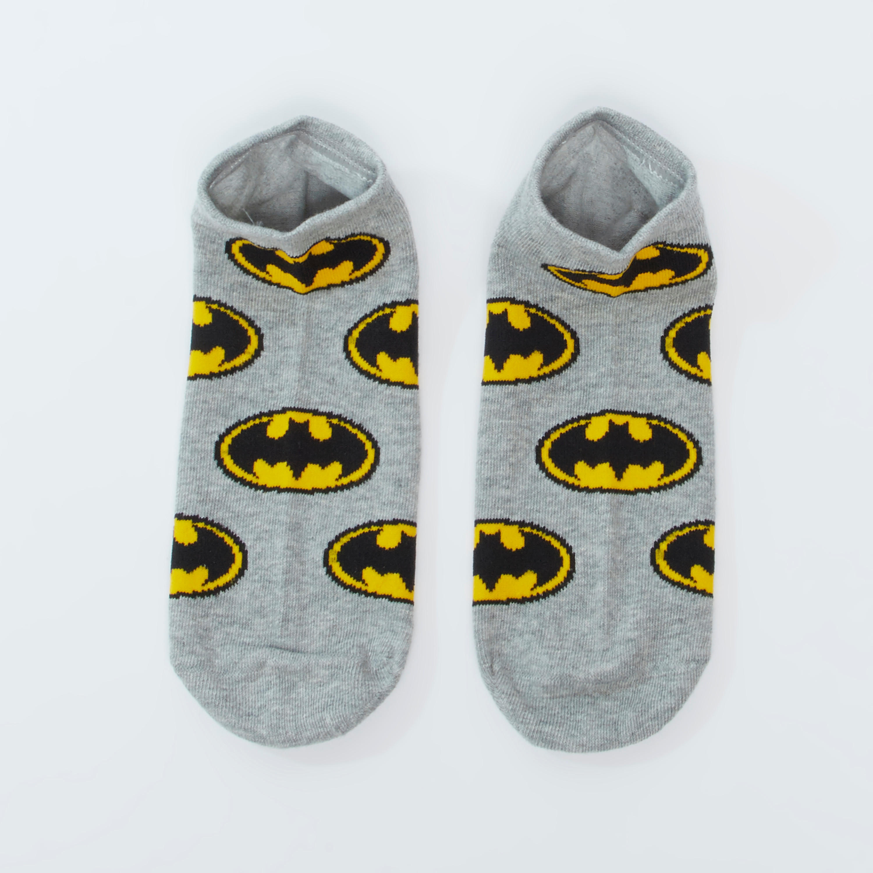 Batman Printed Ankle Length Socks with Cuffed Hem-men-socks-image-2