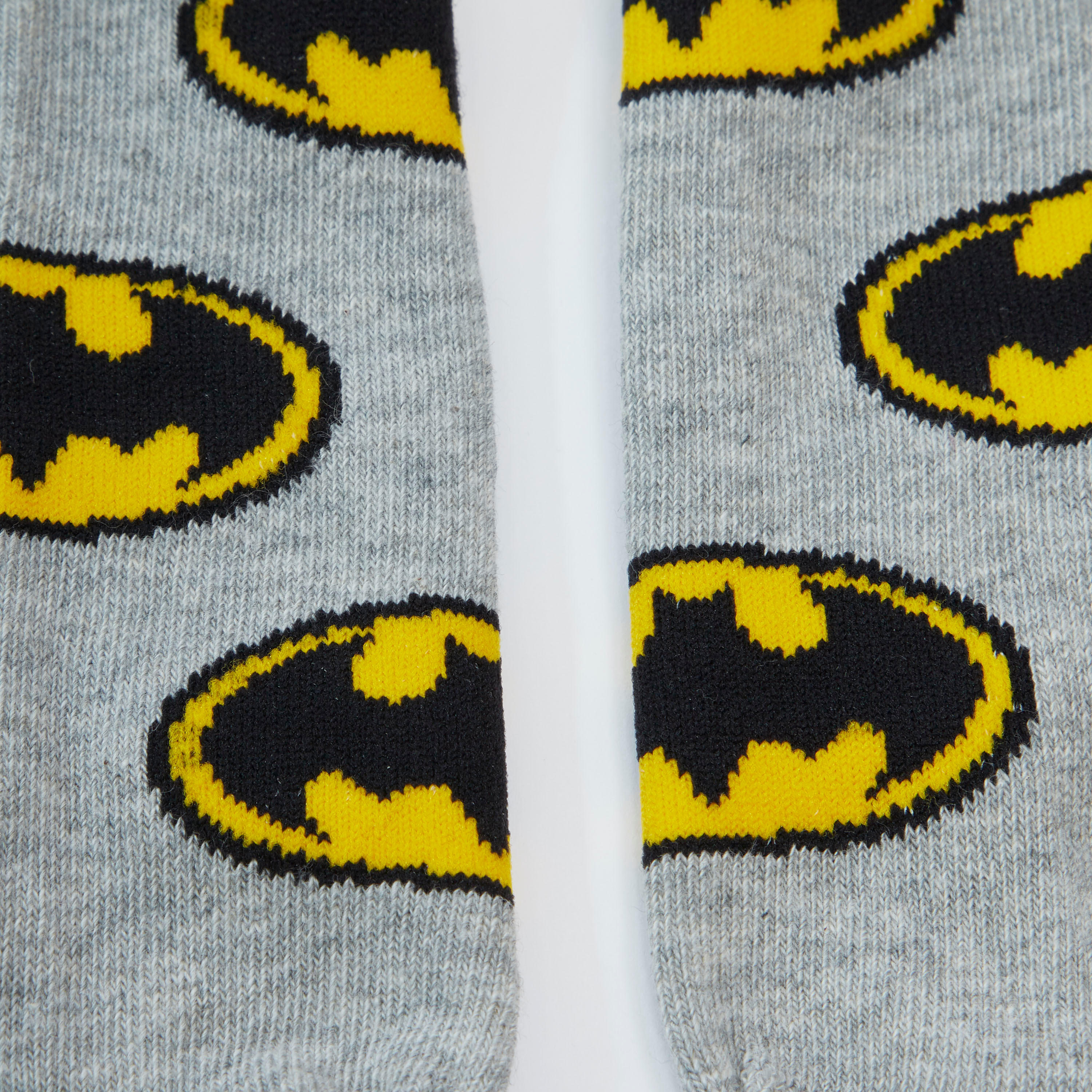Batman Printed Ankle Length Socks with Cuffed Hem-men-socks-image-3