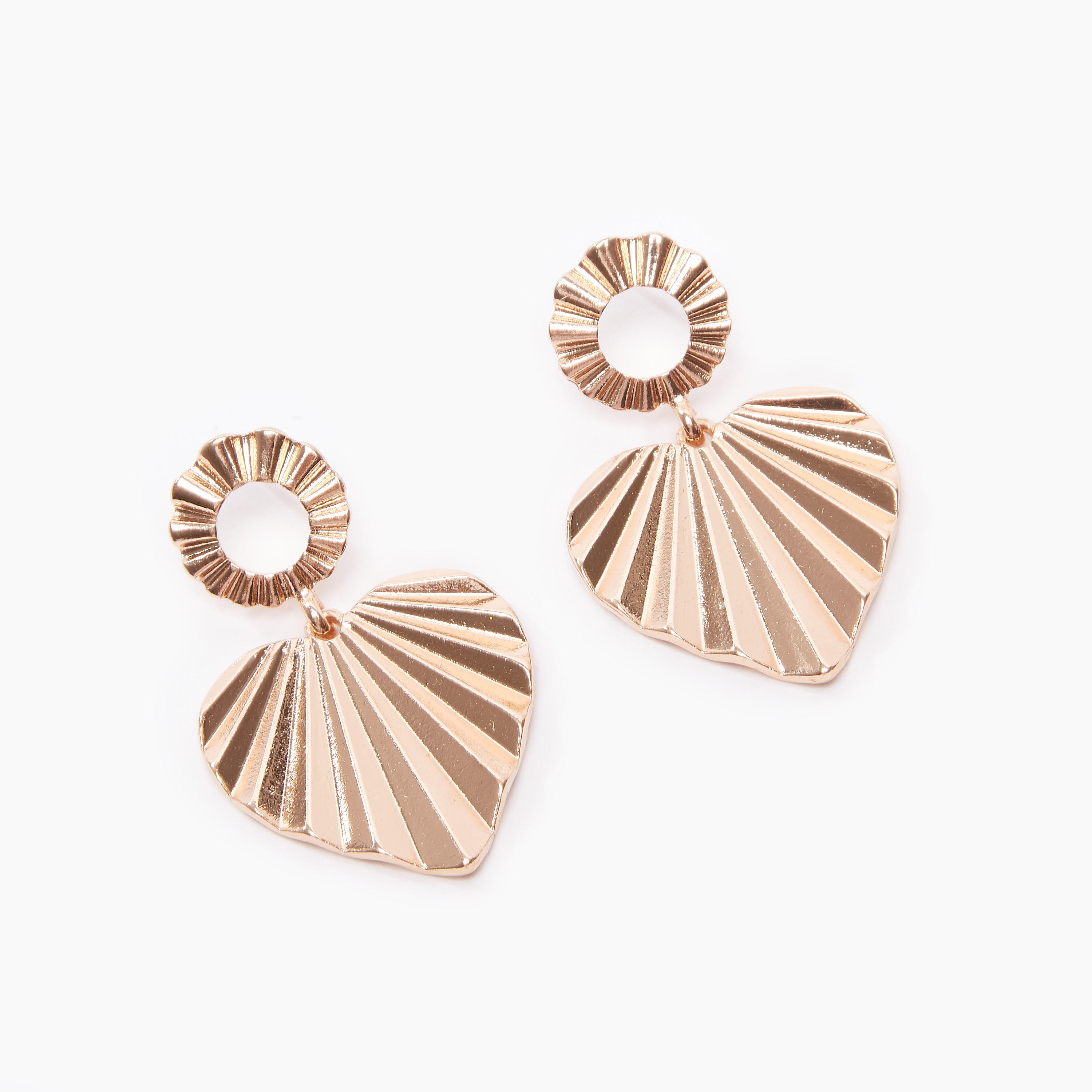 حلق بدلّاية بارزة الملمس ومكبس إغلاق-women-watchesandjewellery-jewellery-earrings-image-4