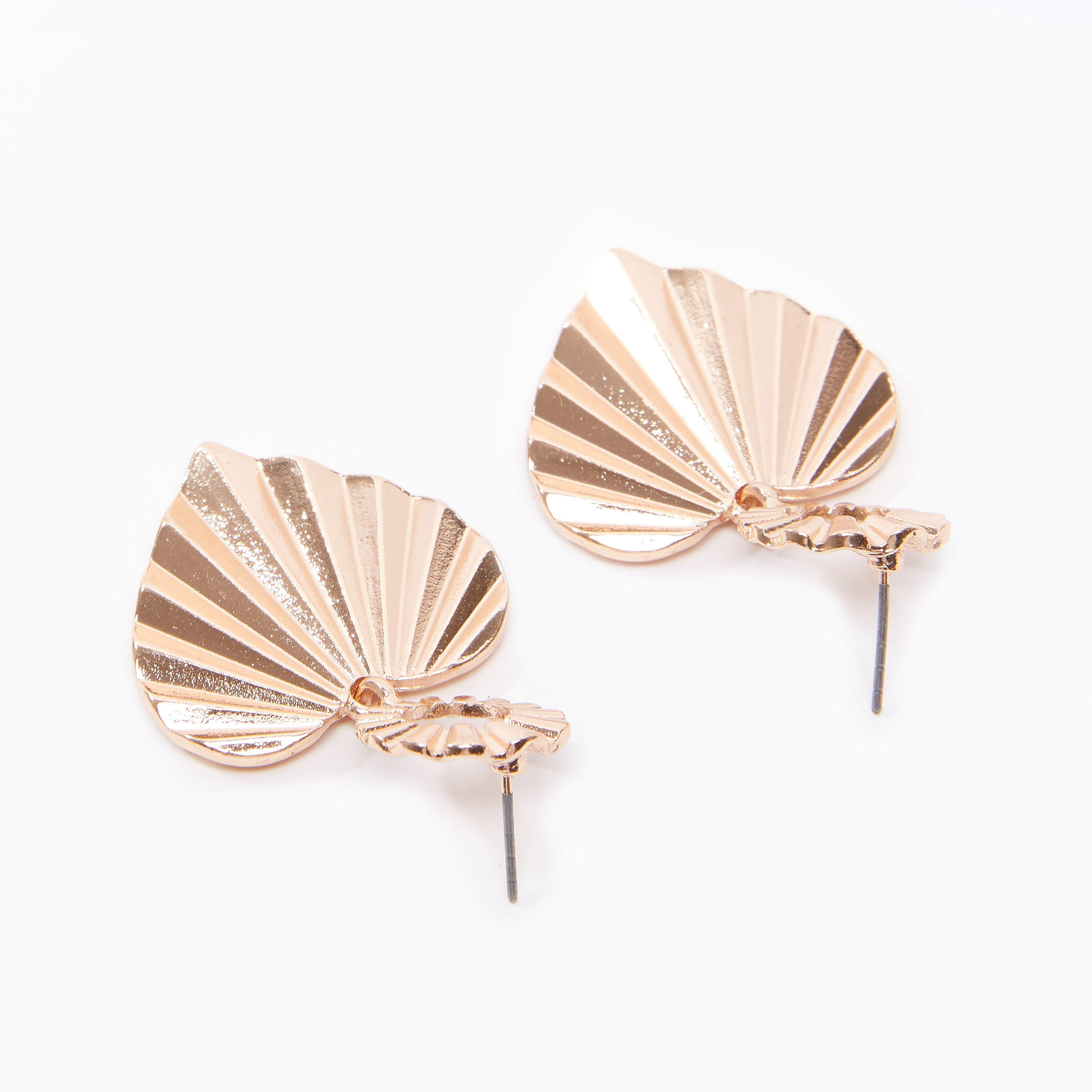 حلق بدلّاية بارزة الملمس ومكبس إغلاق-women-watchesandjewellery-jewellery-earrings-image-1