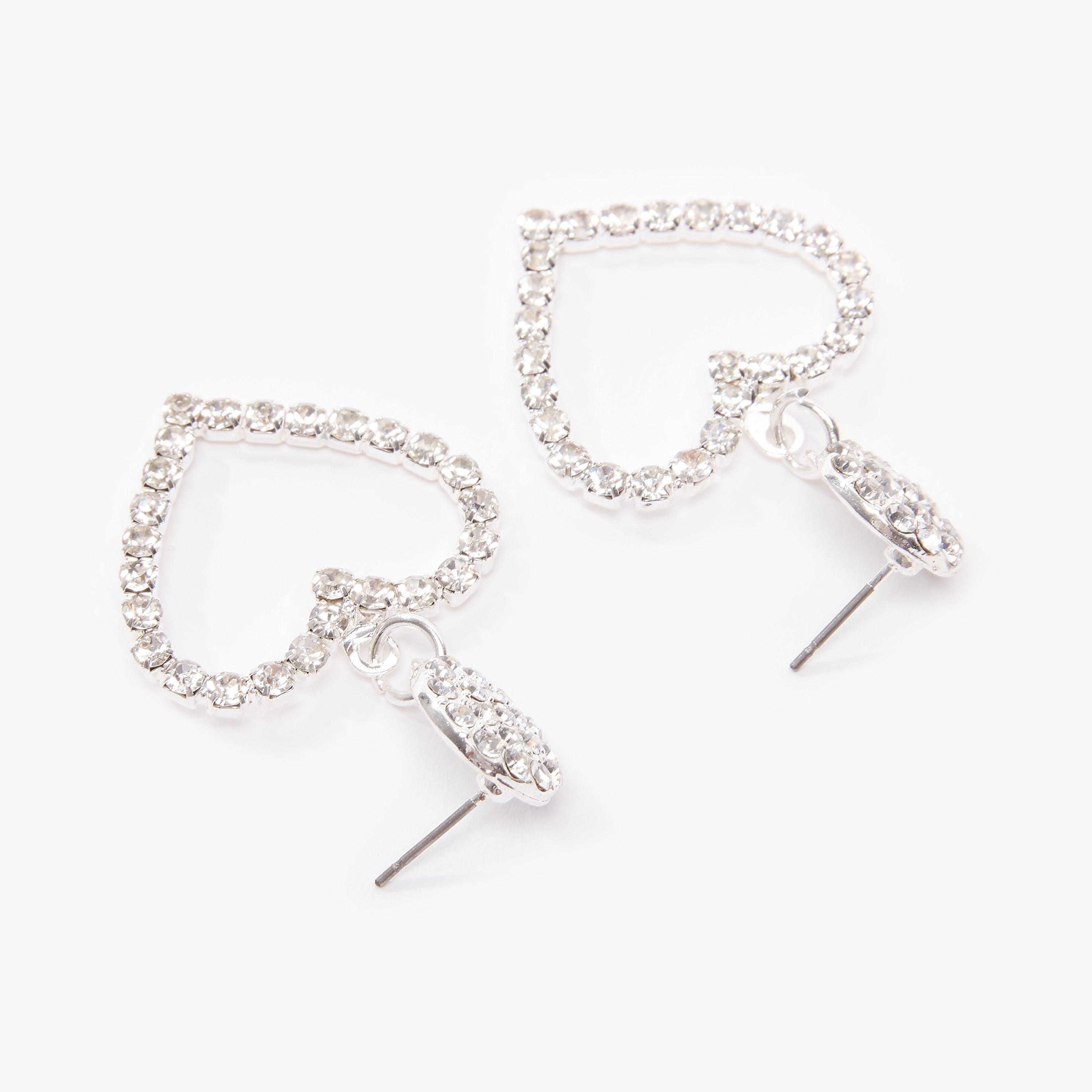 حلق بدلّاية مرصّعة ومكبس إغلاق-women-watchesandjewellery-jewellery-earrings-image-1