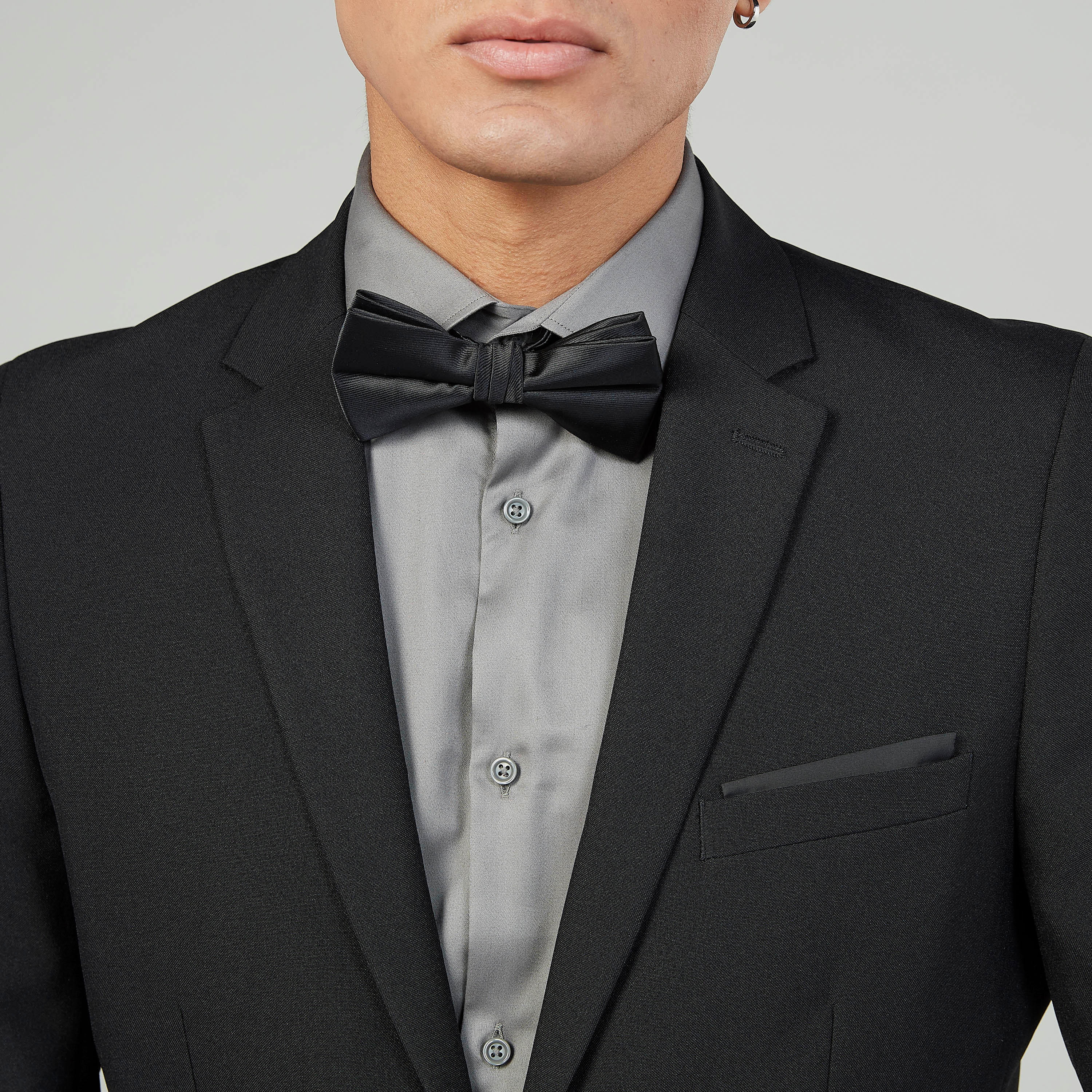 Bow Tie and Printed Pocket Square Set-men-tiesandcufflinks-pocketsquares-image-2