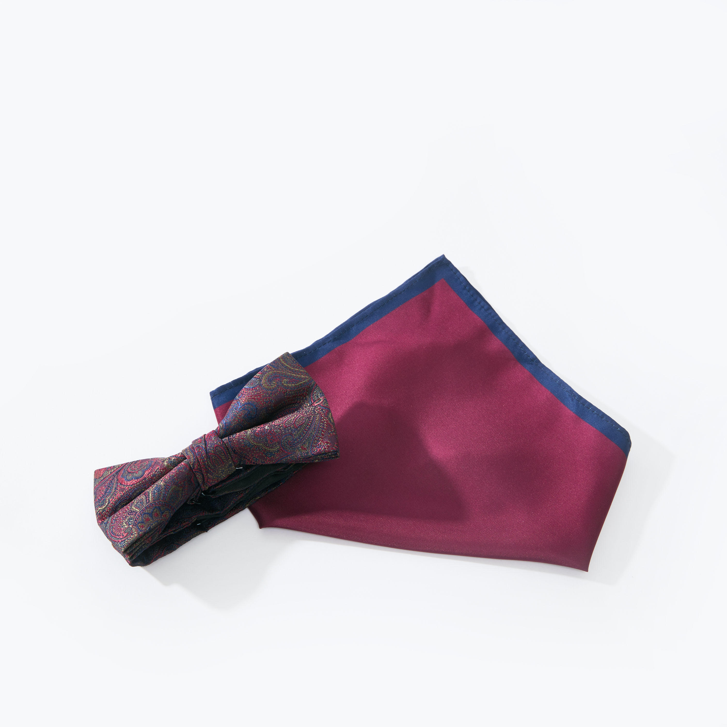 Printed Bow Tie with Pocket Square-men-tiesandcufflinks-pocketsquares-image-1