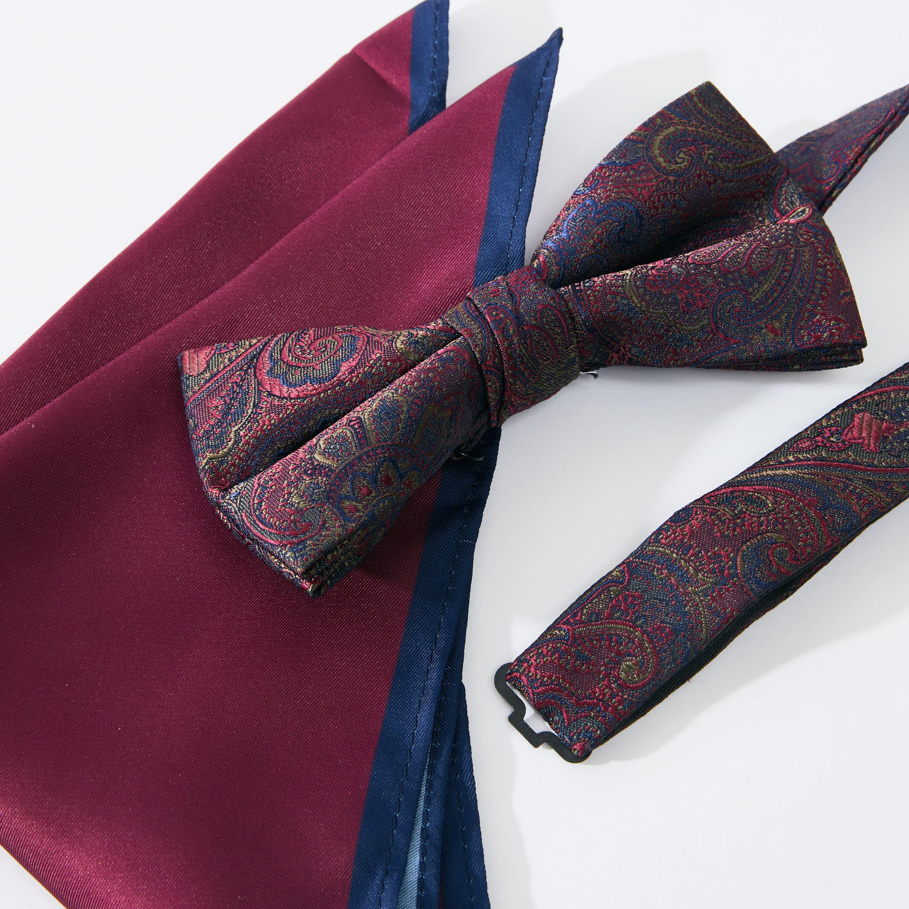 Printed Bow Tie with Pocket Square-men-tiesandcufflinks-pocketsquares-image-5