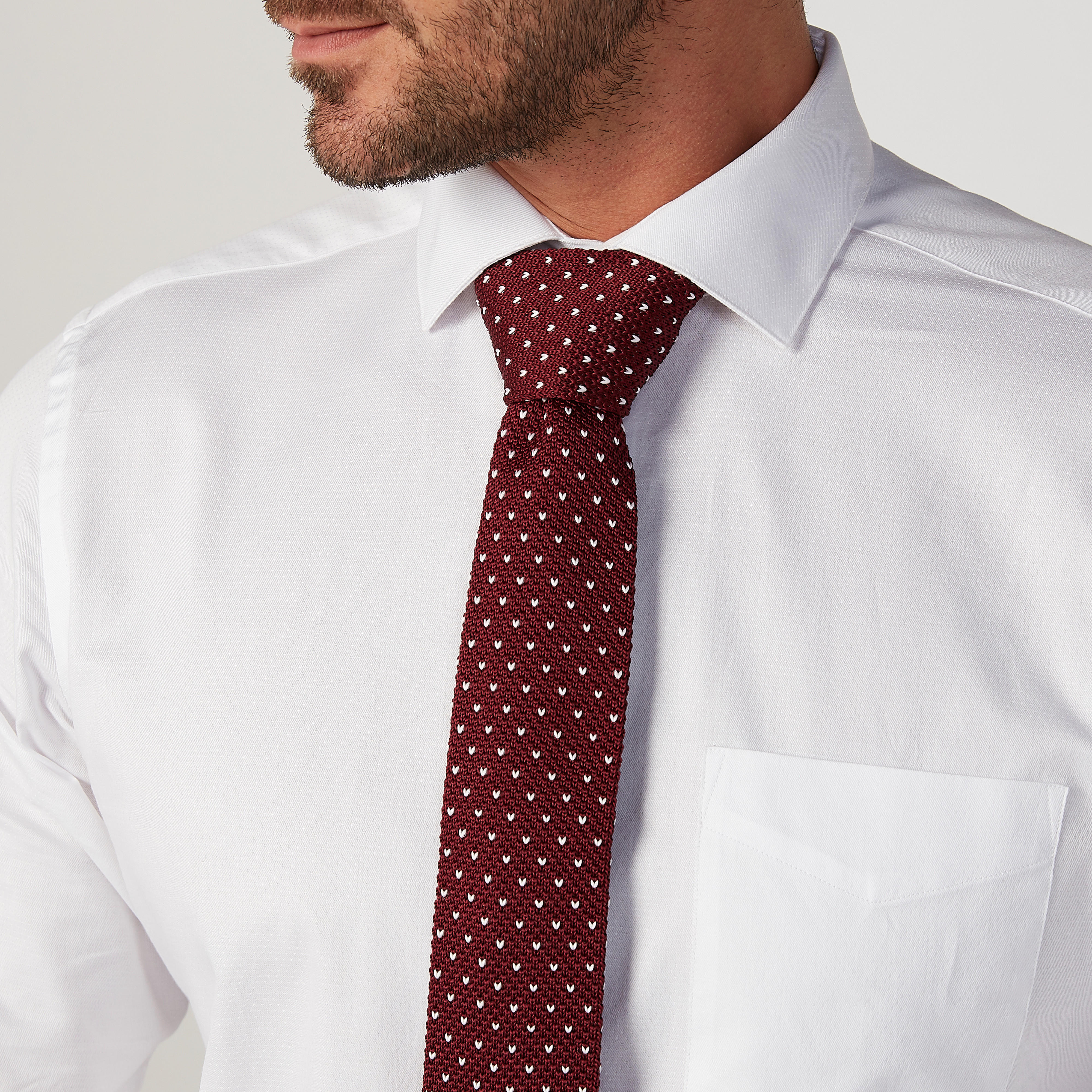 Textured Necktie with Keeper Loop-men-tiesandcufflinks-pocketsquares-image-2