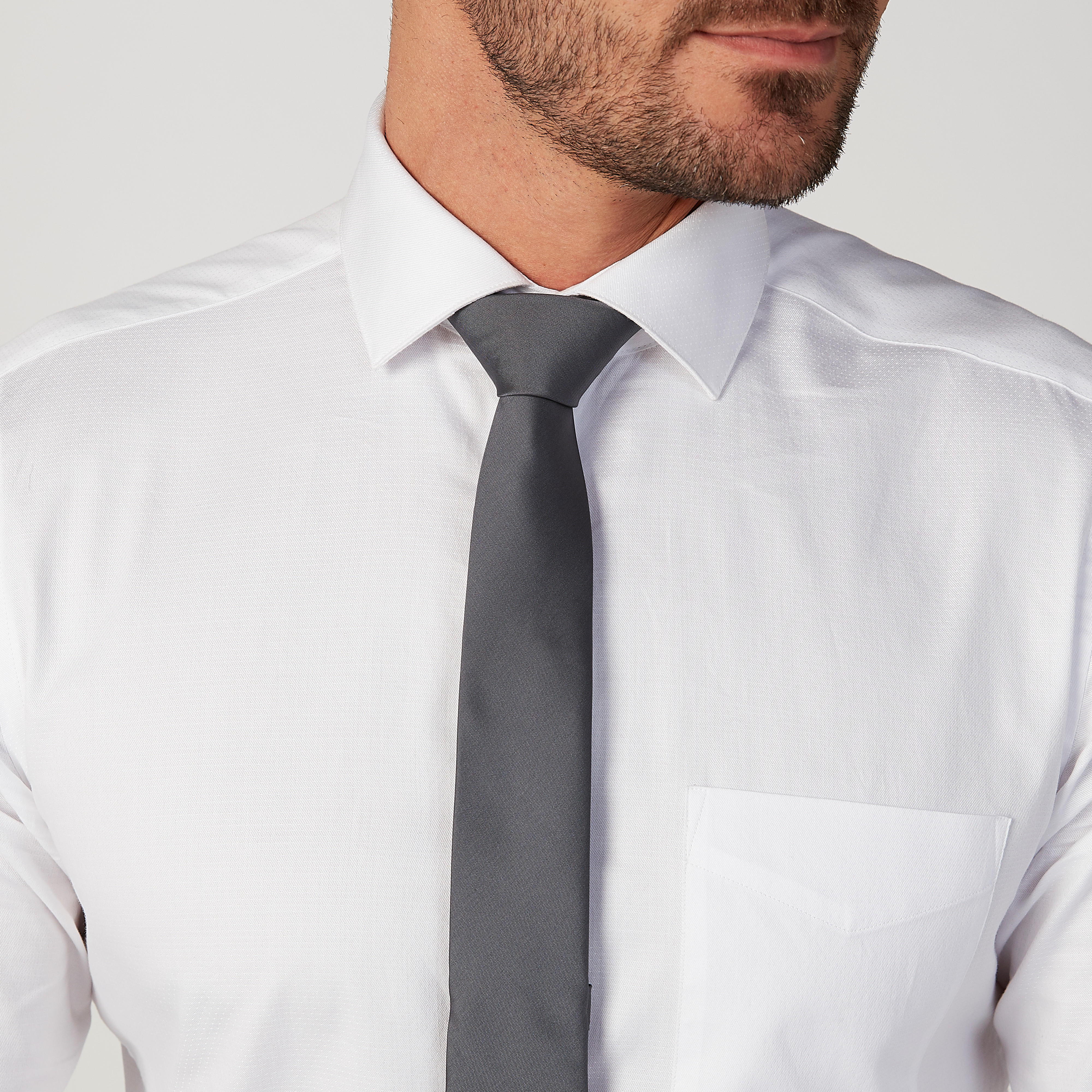 Textured Regular Necktie with Keeper Loop-men-tiesandcufflinks-pocketsquares-image-2