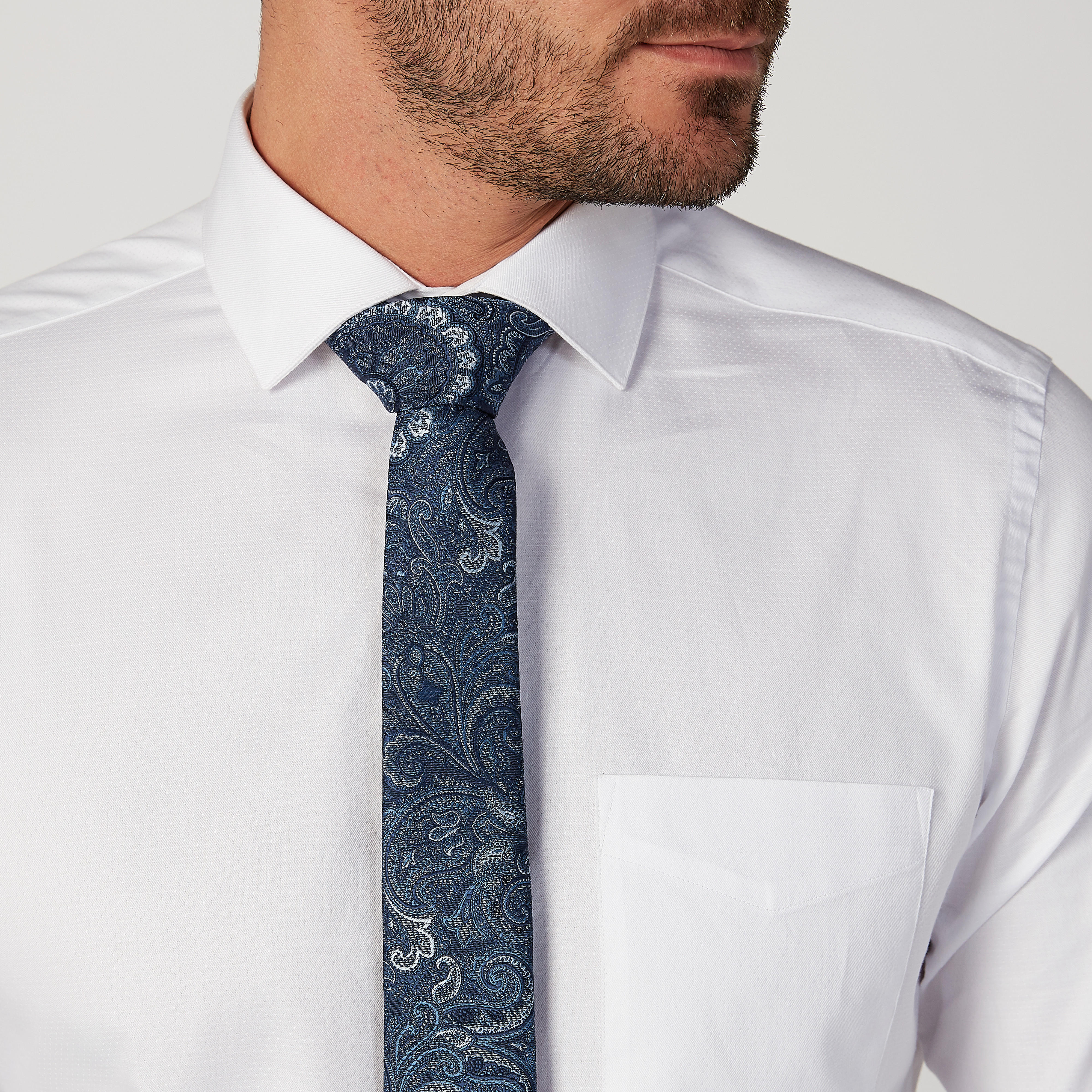 Textured Regular Necktie with Keeper Loop-men-tiesandcufflinks-pocketsquares-image-2