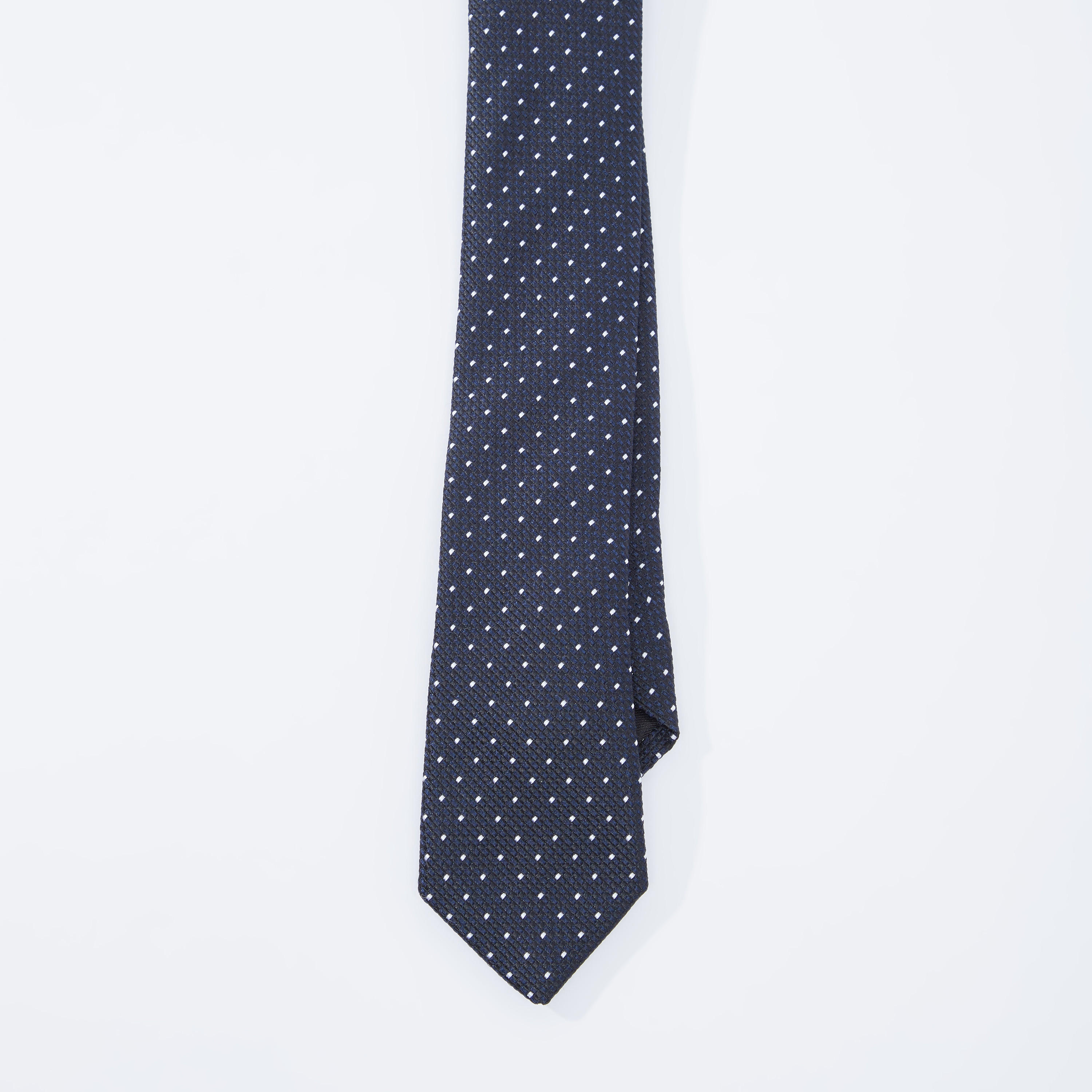 ربطة عنق عادية بارزة الملمس بمشبك تثبيت-men-tiesandcufflinks-pocketsquares-image-1