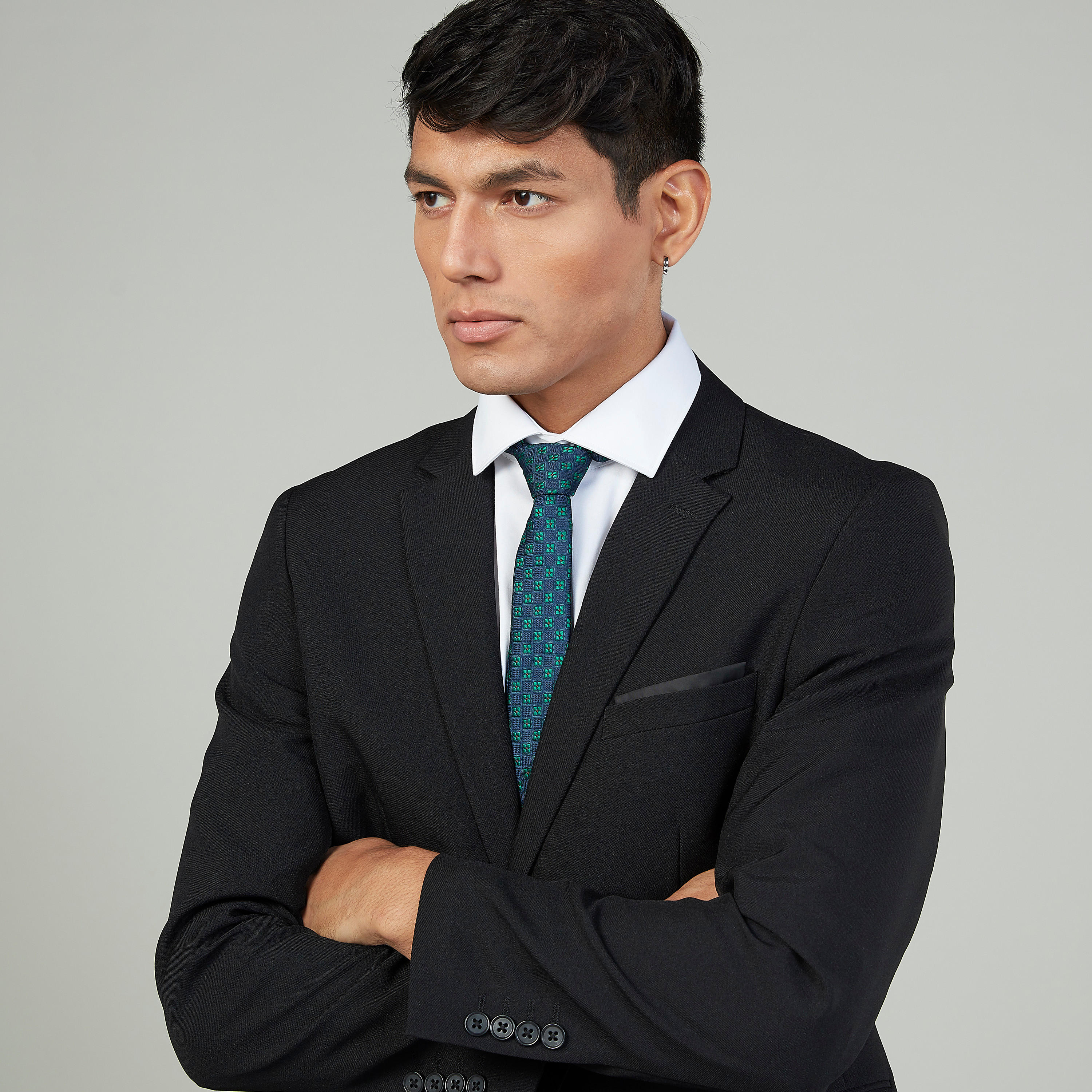 Textured Regular Necktie with Keeper Loop-men-tiesandcufflinks-pocketsquares-image-2