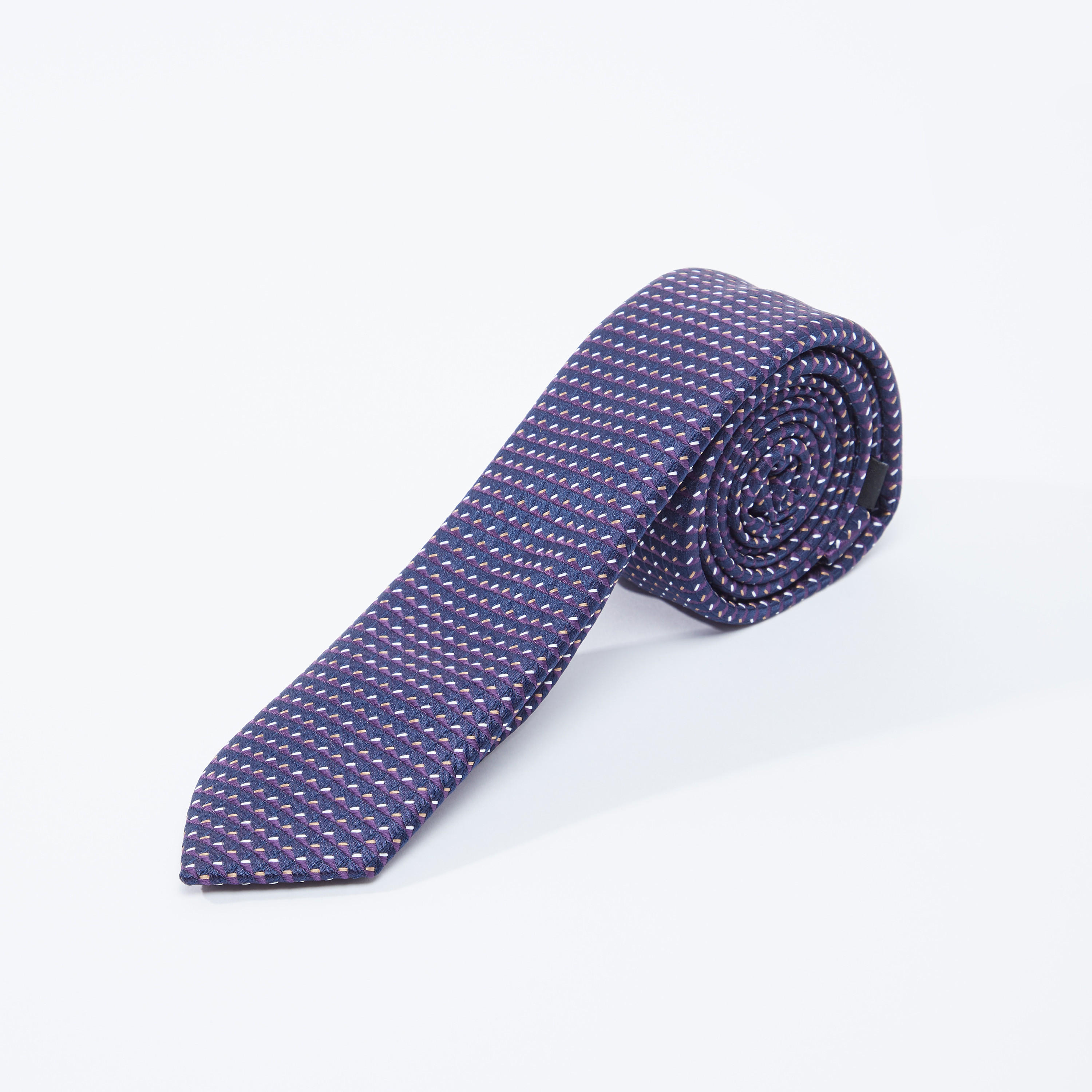 Printed Regular Necktie with Keeper Loop-men-tiesandcufflinks-pocketsquares-image-1