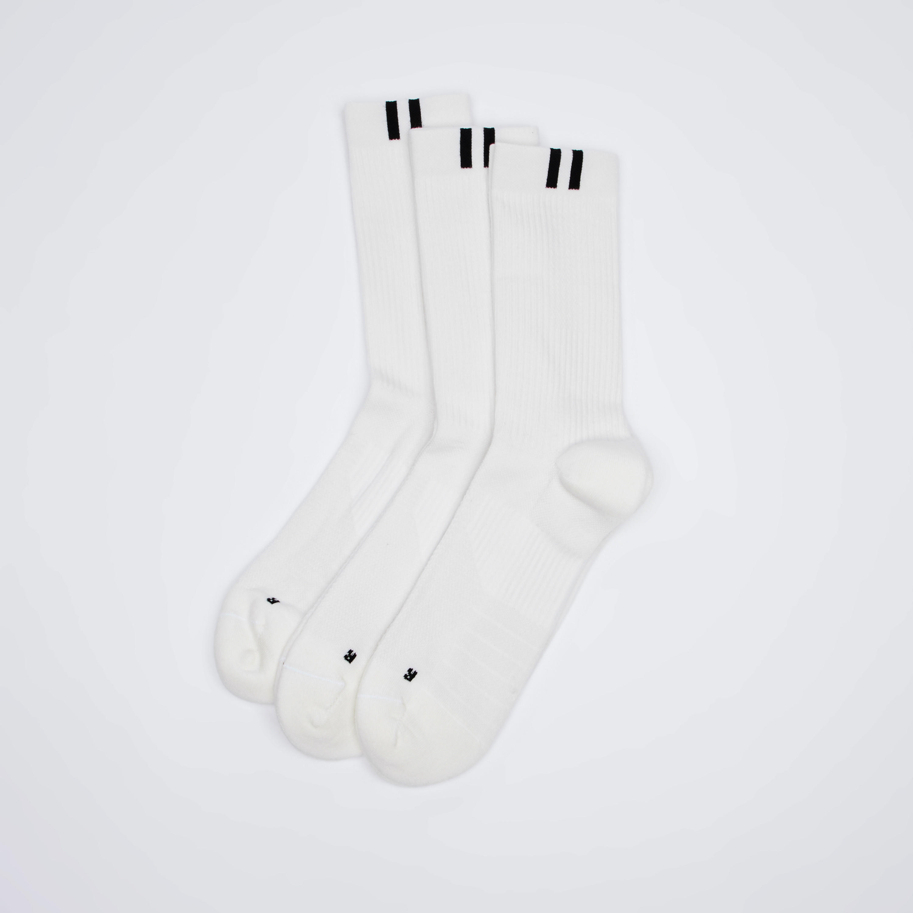 جوارب مضلّعة بطول متوسط - طقم من 3 أزواج-men-socks-image-1