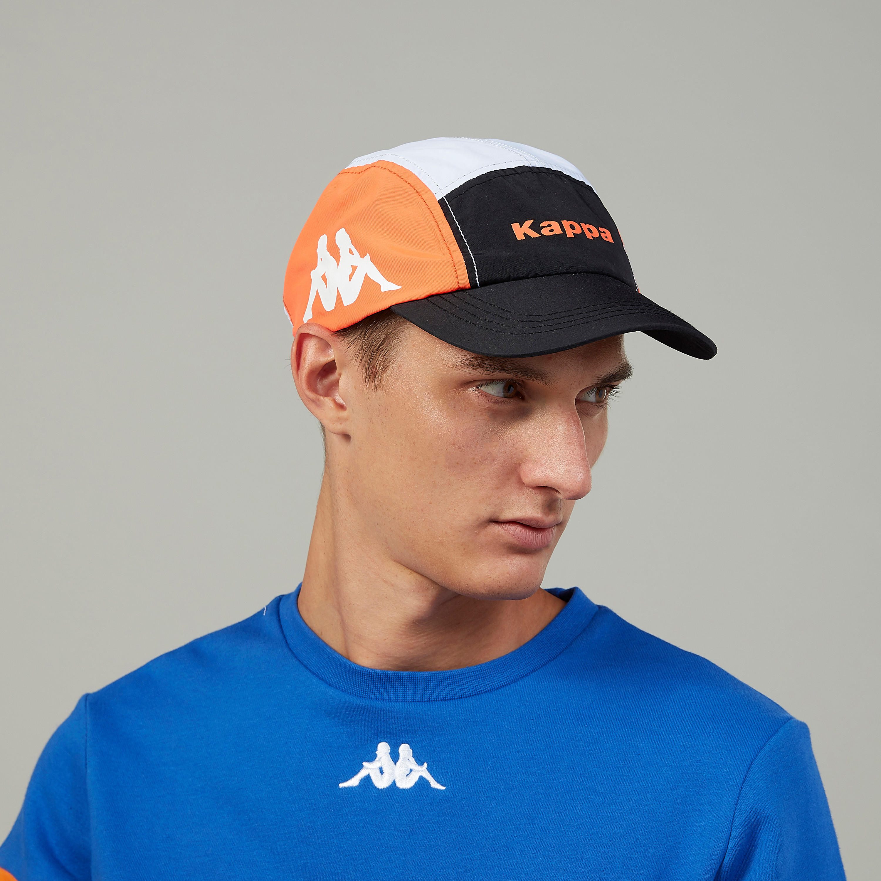 Kappa Printed Cap with Drawstring Closure-men-caps-image-2
