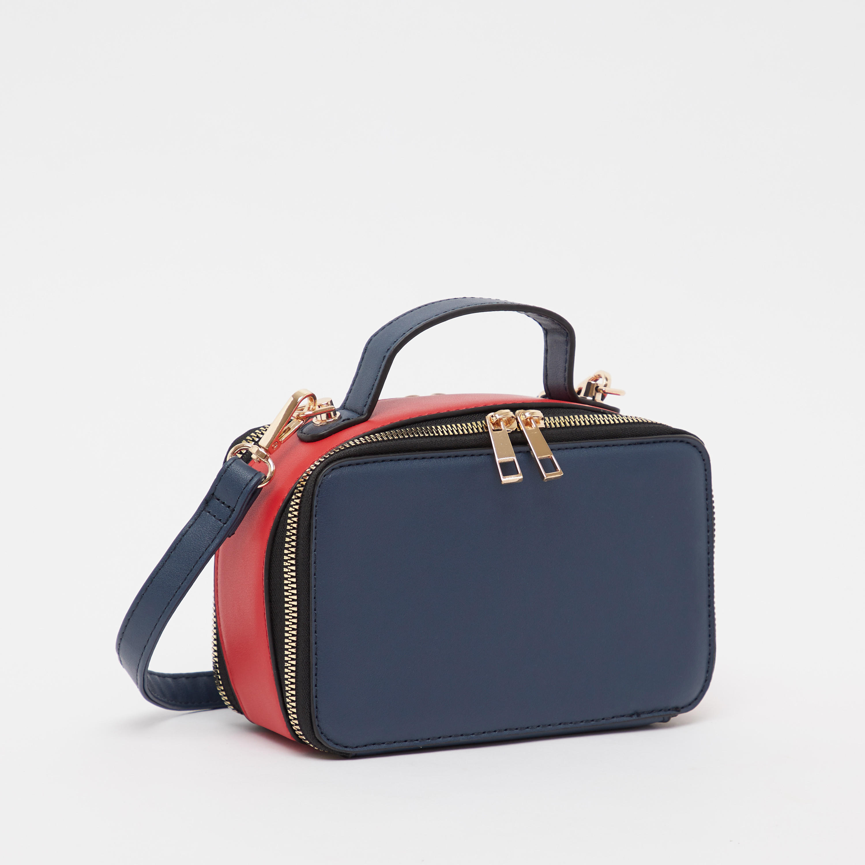 شنطة كروس بودي بقوالب ملونة وحزام قابل للتعديل ومقبض علوي-women-bagsandwallets-handbags-image-1