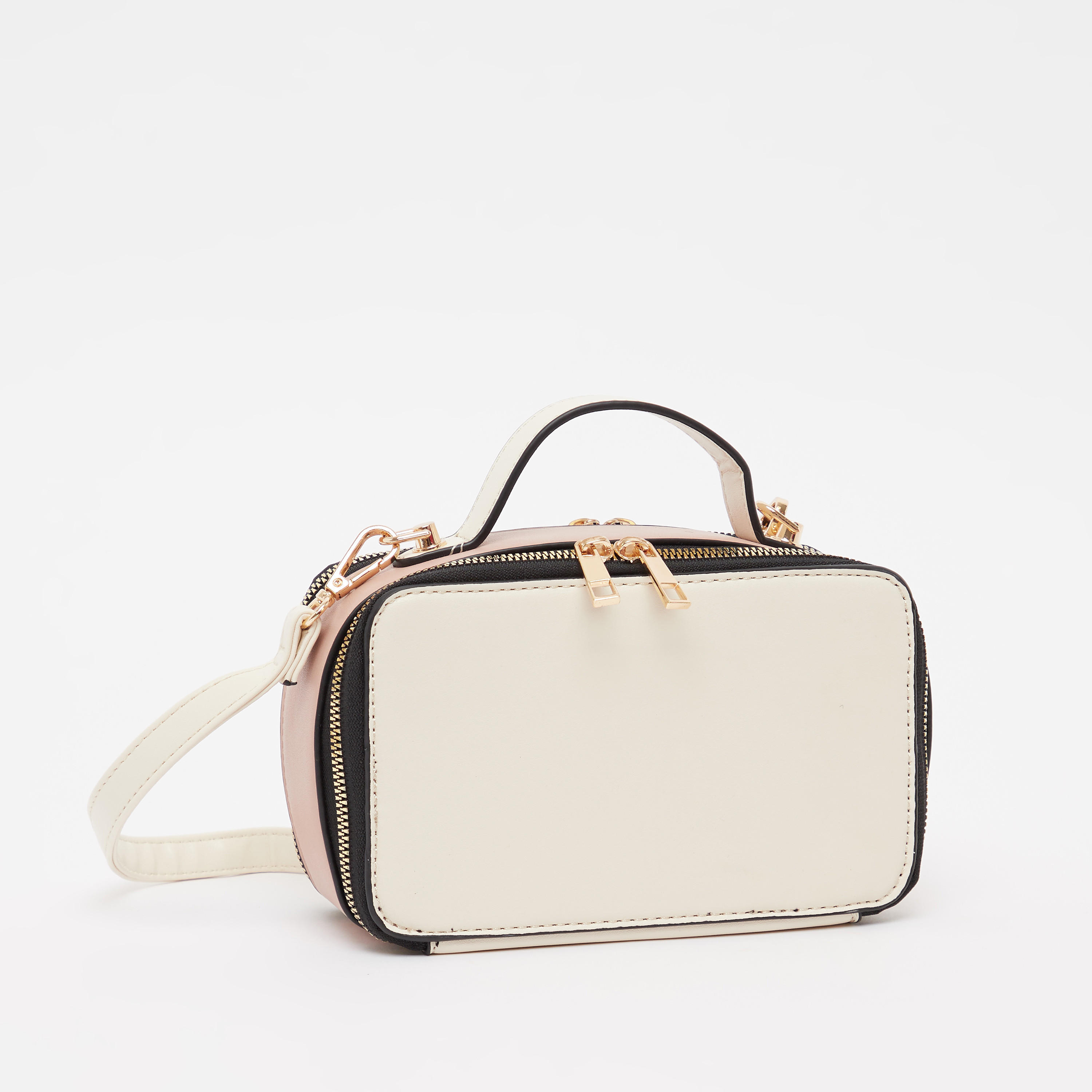 شنطة كروس بودي بقوالب ملونة وحزام قابل للتعديل ومقبض علوي-women-bagsandwallets-handbags-image-1