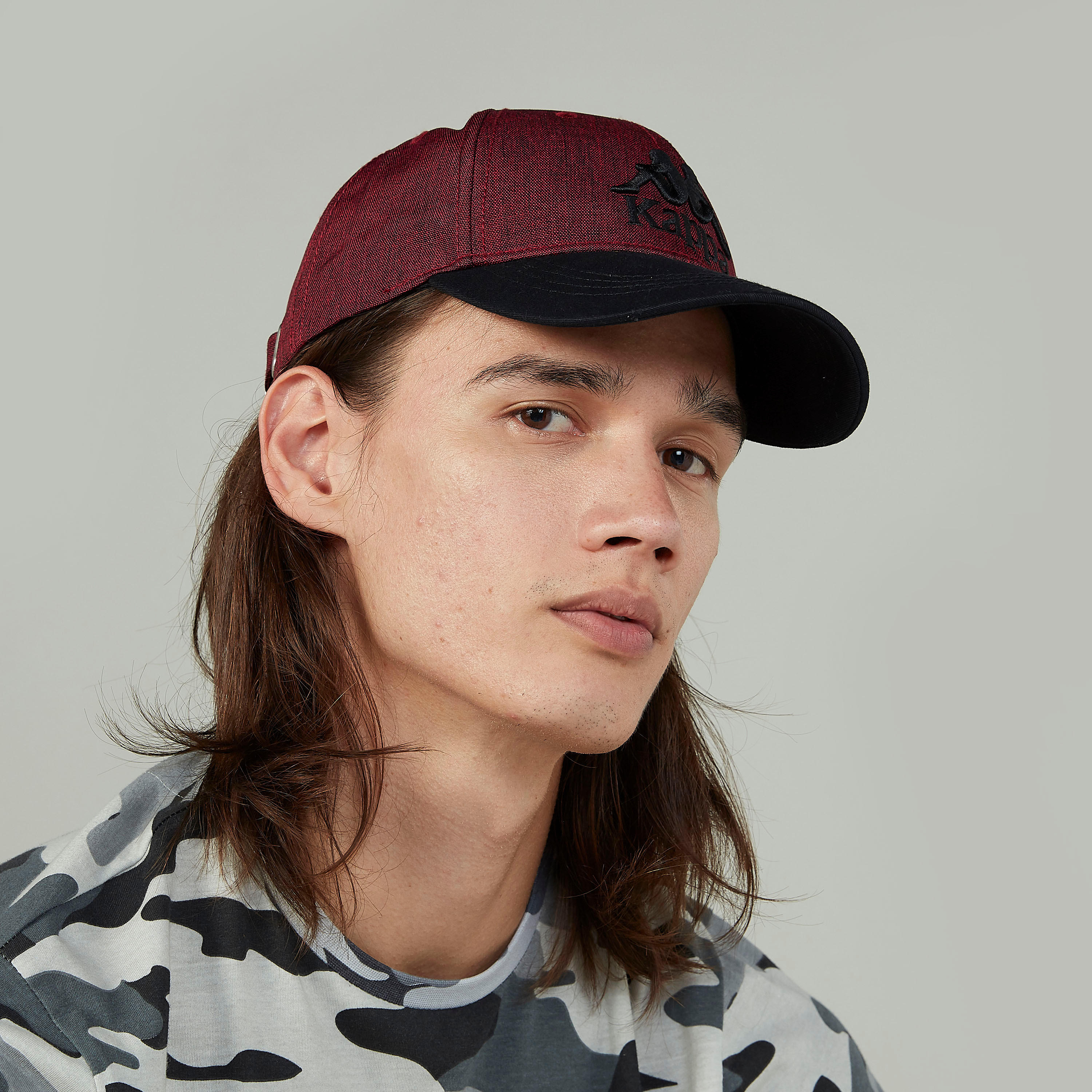 Kappa Printed Cap with Plate Buckle Closure-men-caps-image-2
