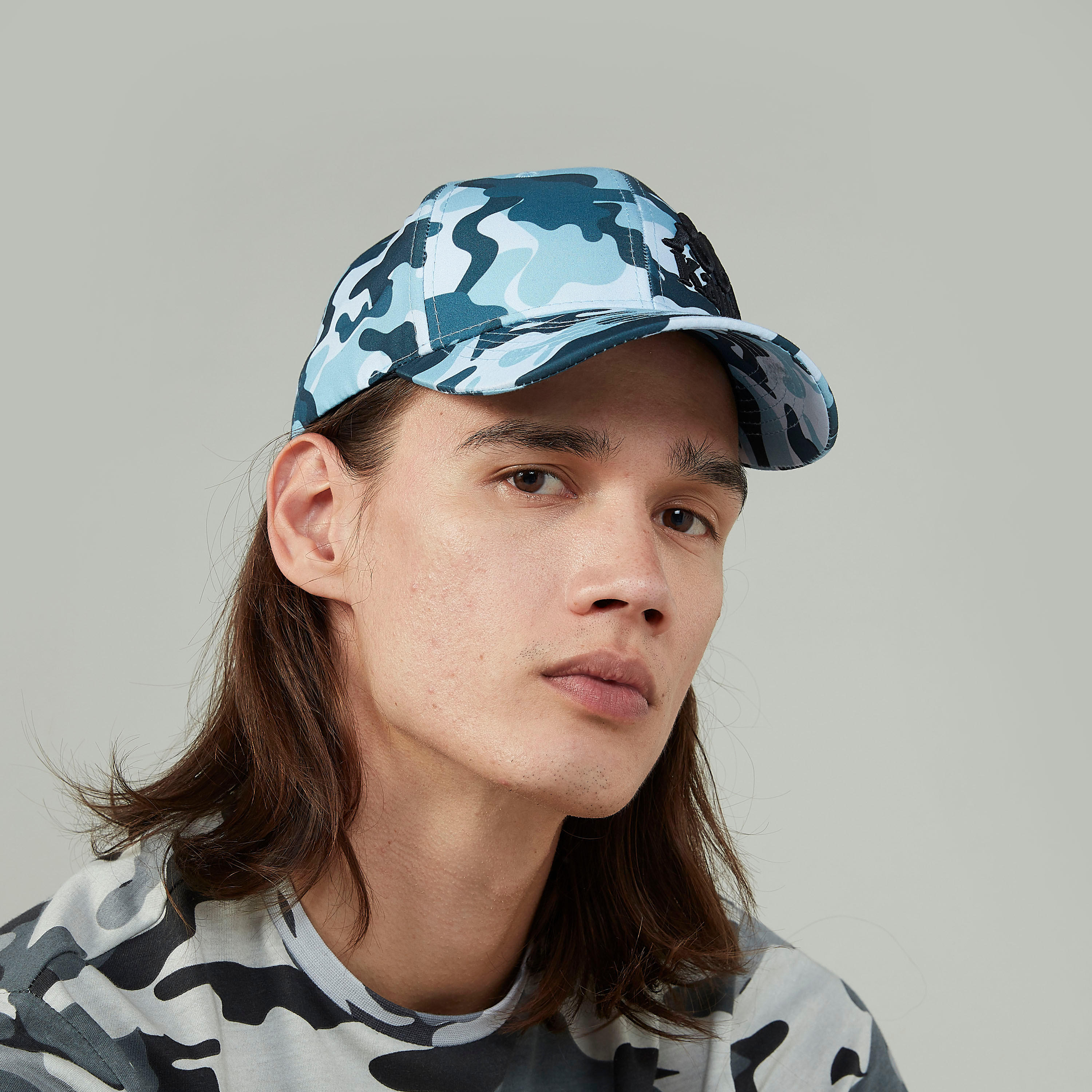 Kappa Camouflage Printed Cap with Hook and Loop Closure-men-caps-image-2