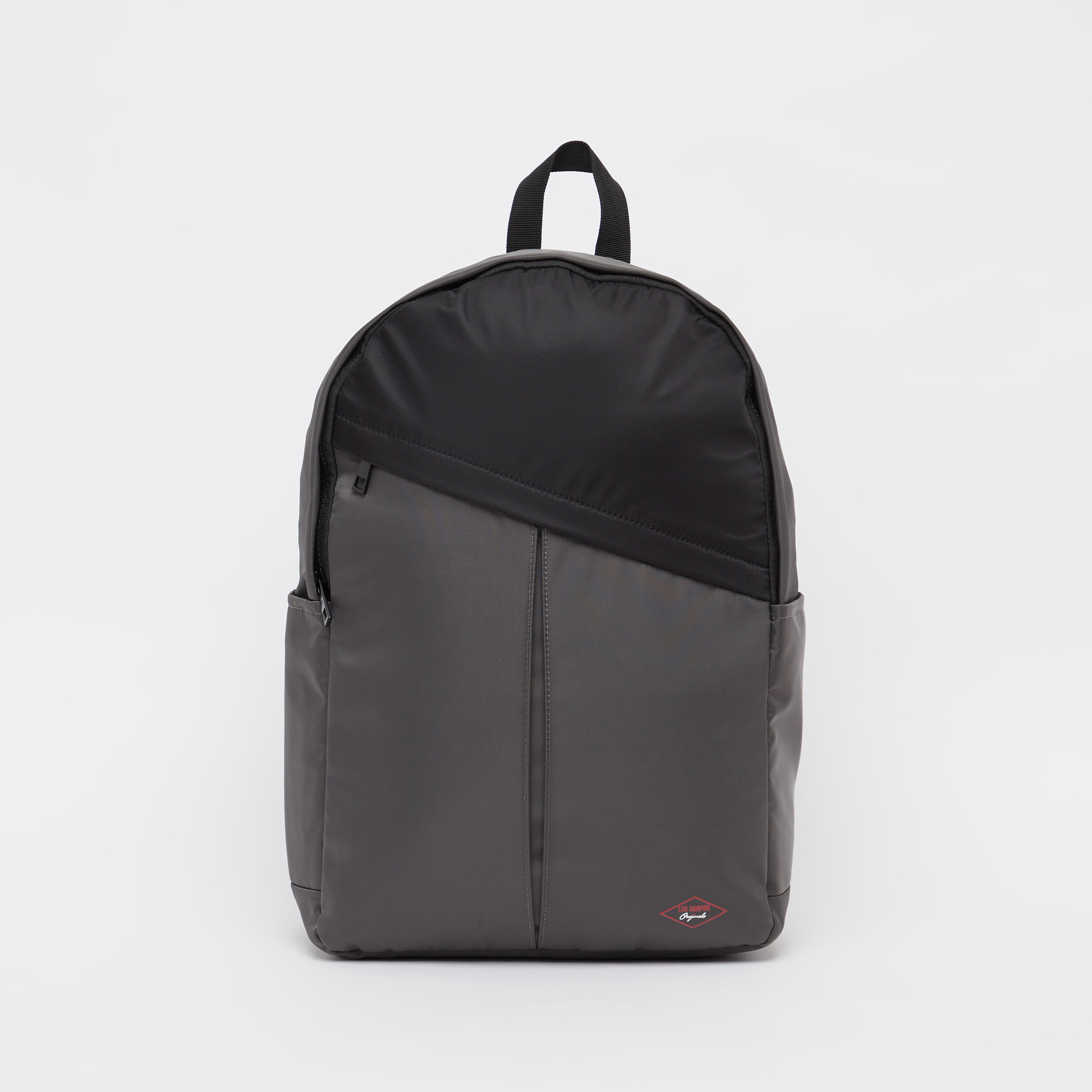 Lee Cooper Plain Backpack with Adjustable Straps and Zip Closure-men-bags-image-1