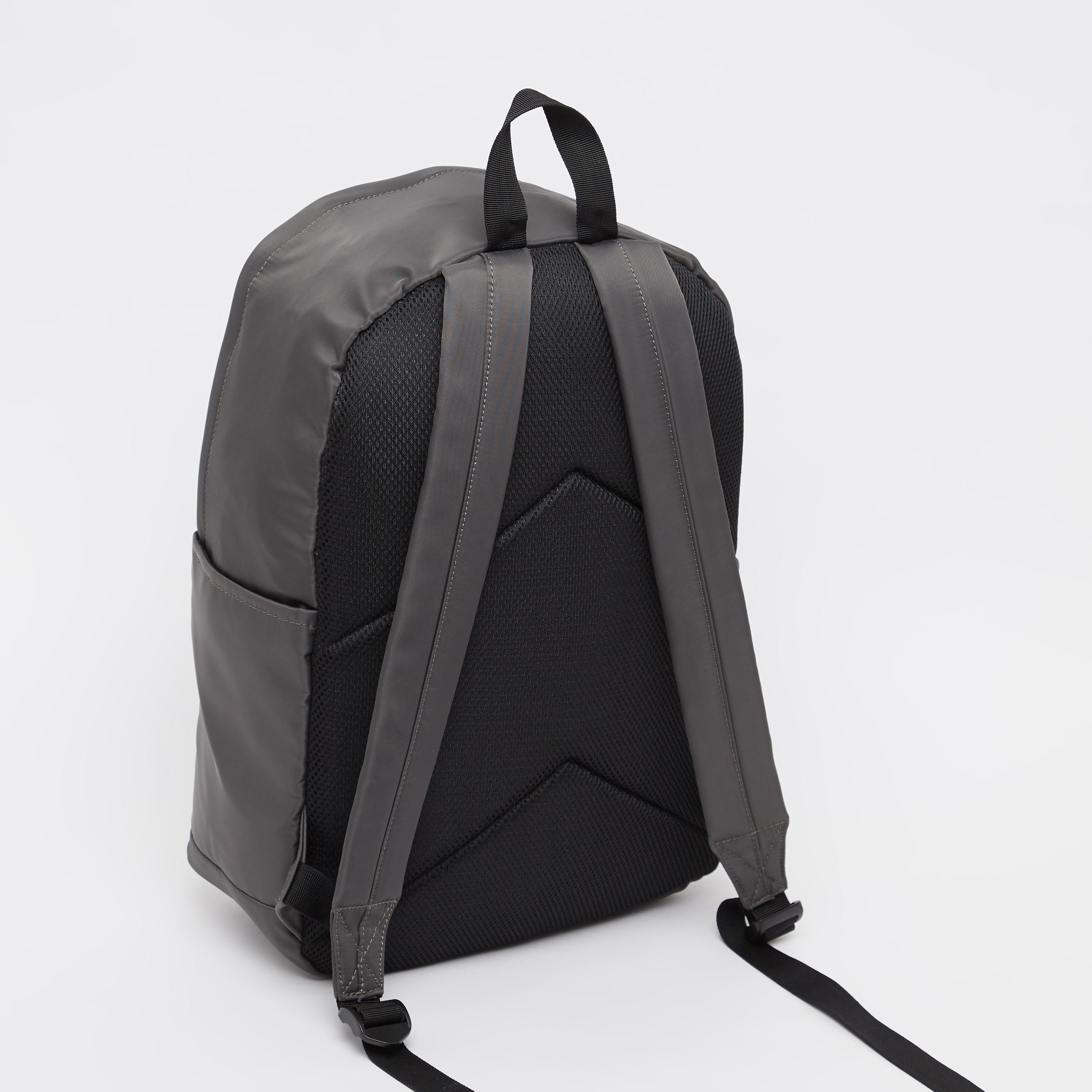 Lee Cooper Plain Backpack with Adjustable Straps and Zip Closure-men-bags-image-4