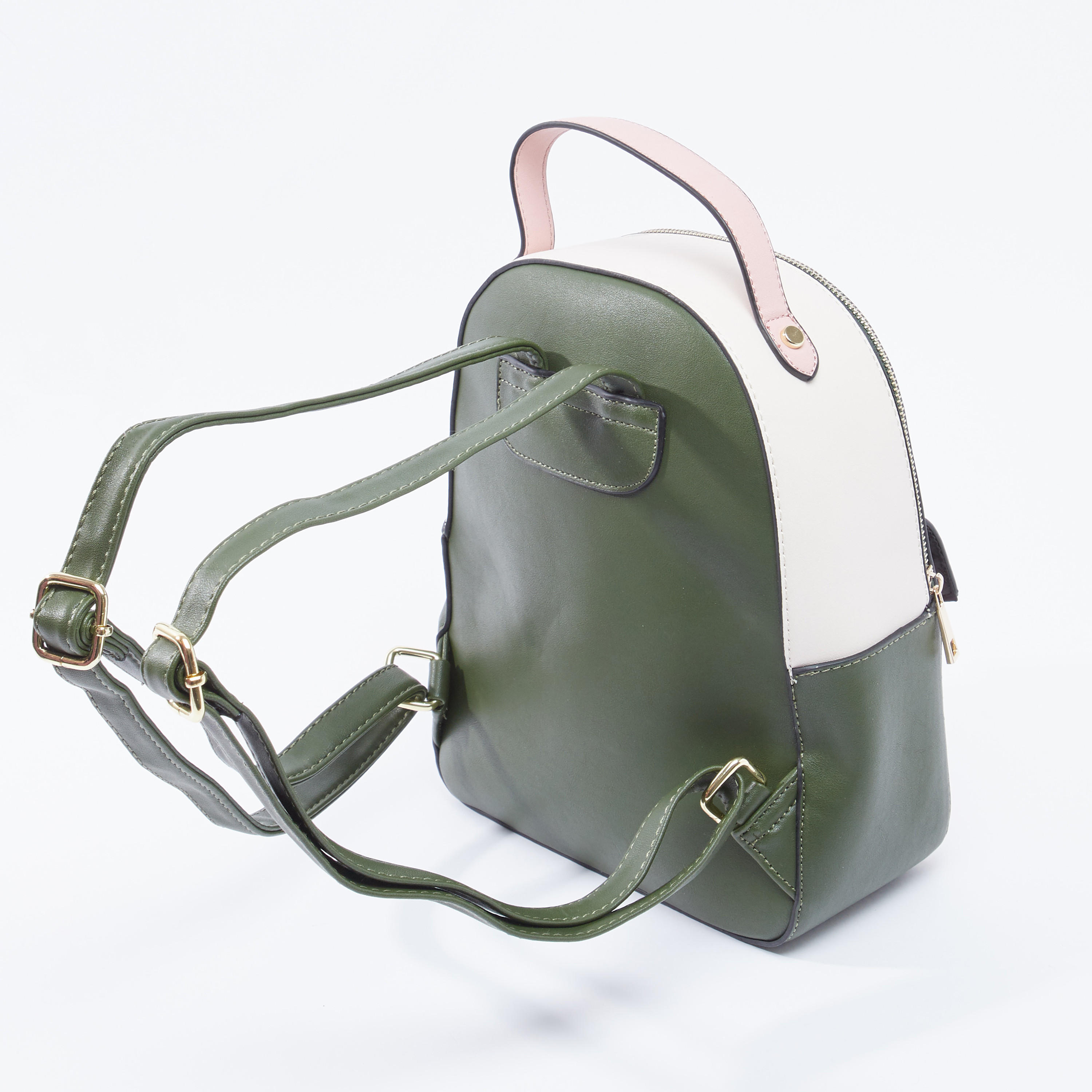 حقيبة ظهر سادة بحمالات كتف قابلة للتعديل ومقبض علوي-women-bagsandwallets-handbags-image-2