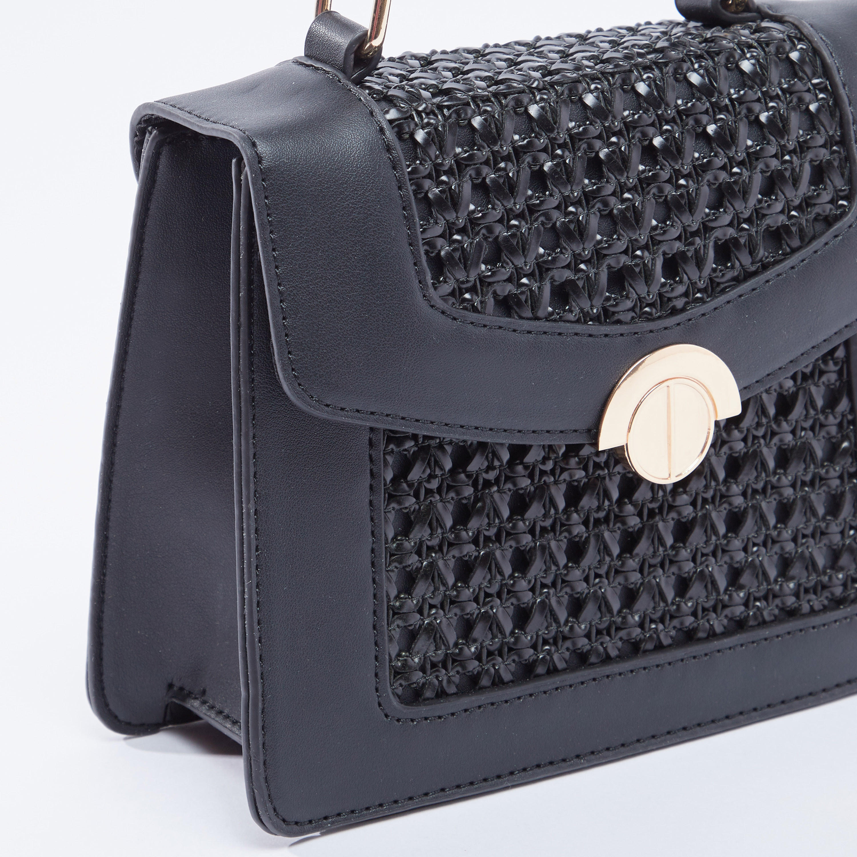 شنطة ساتشيل بارزة الملمس بزر إغلاق مغناطيسي وحمّالة قابلة للتعديل-women-bagsandwallets-handbags-image-3