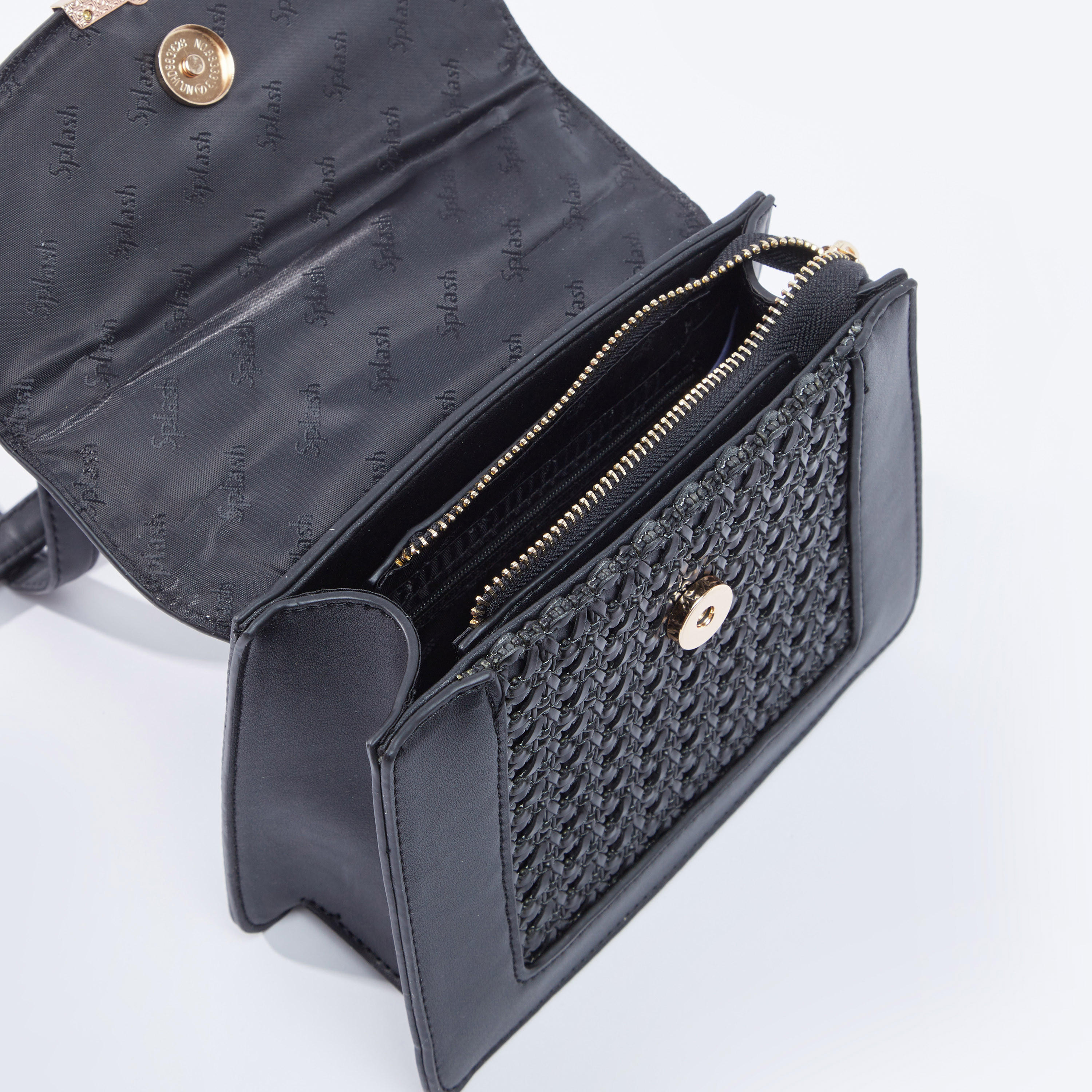 شنطة ساتشيل بارزة الملمس بزر إغلاق مغناطيسي وحمّالة قابلة للتعديل-women-bagsandwallets-handbags-image-1