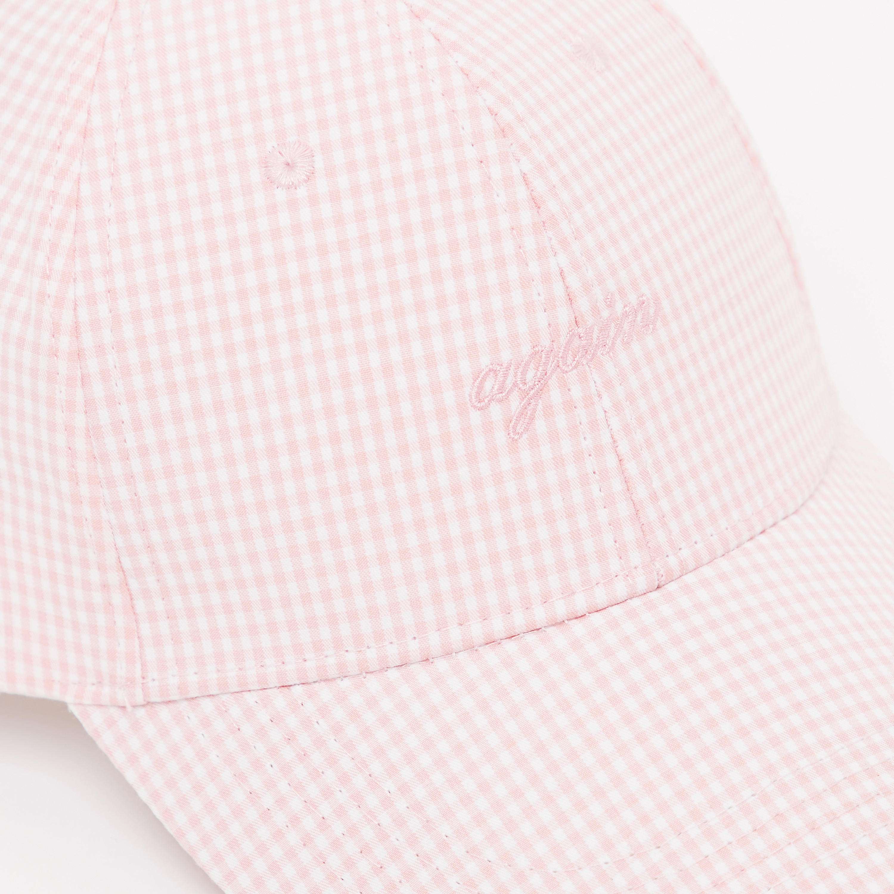 Chequered Cap with Plate Buckle Closure-women-clothingaccessories-capsandhats-image-3