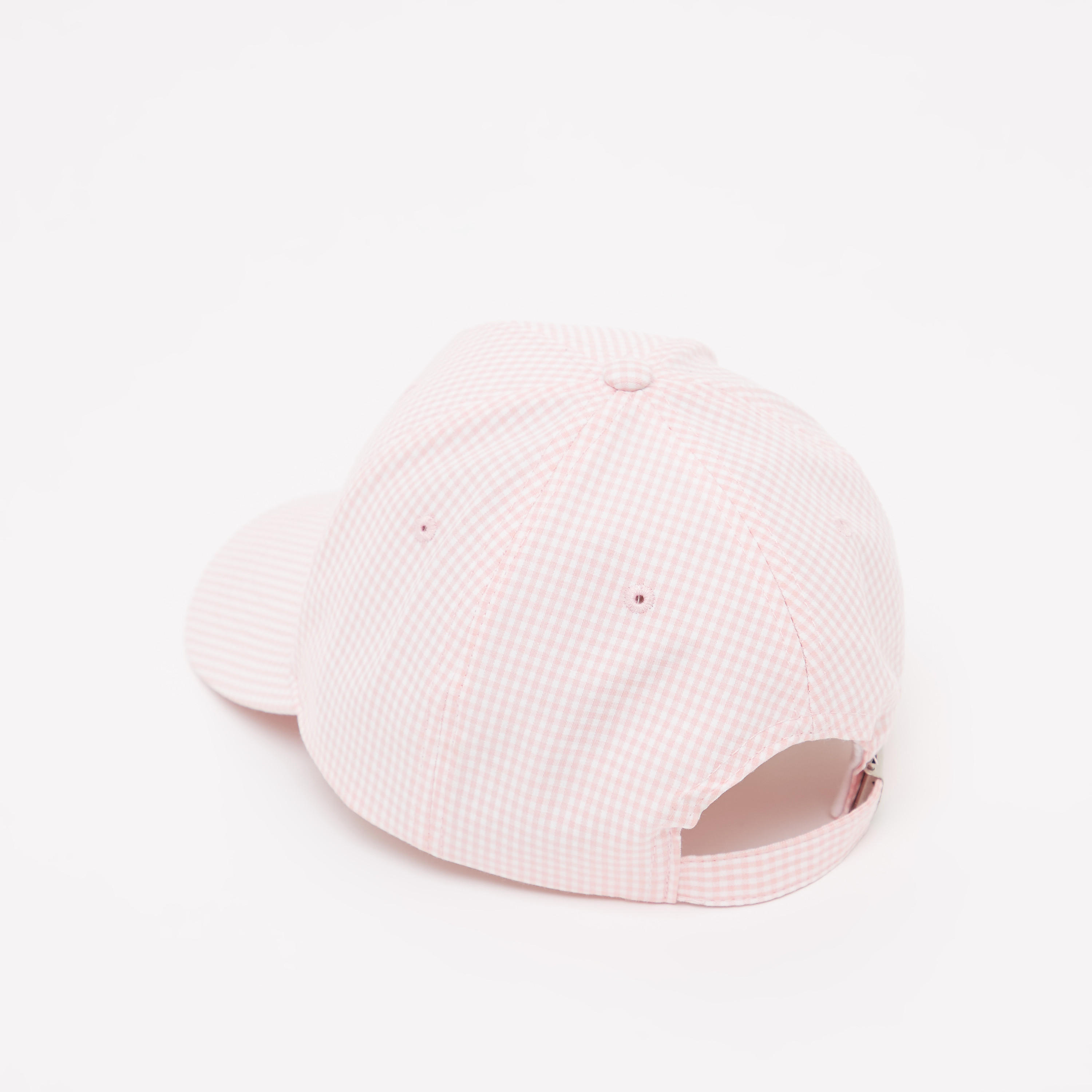 Chequered Cap with Plate Buckle Closure-women-clothingaccessories-capsandhats-image-4