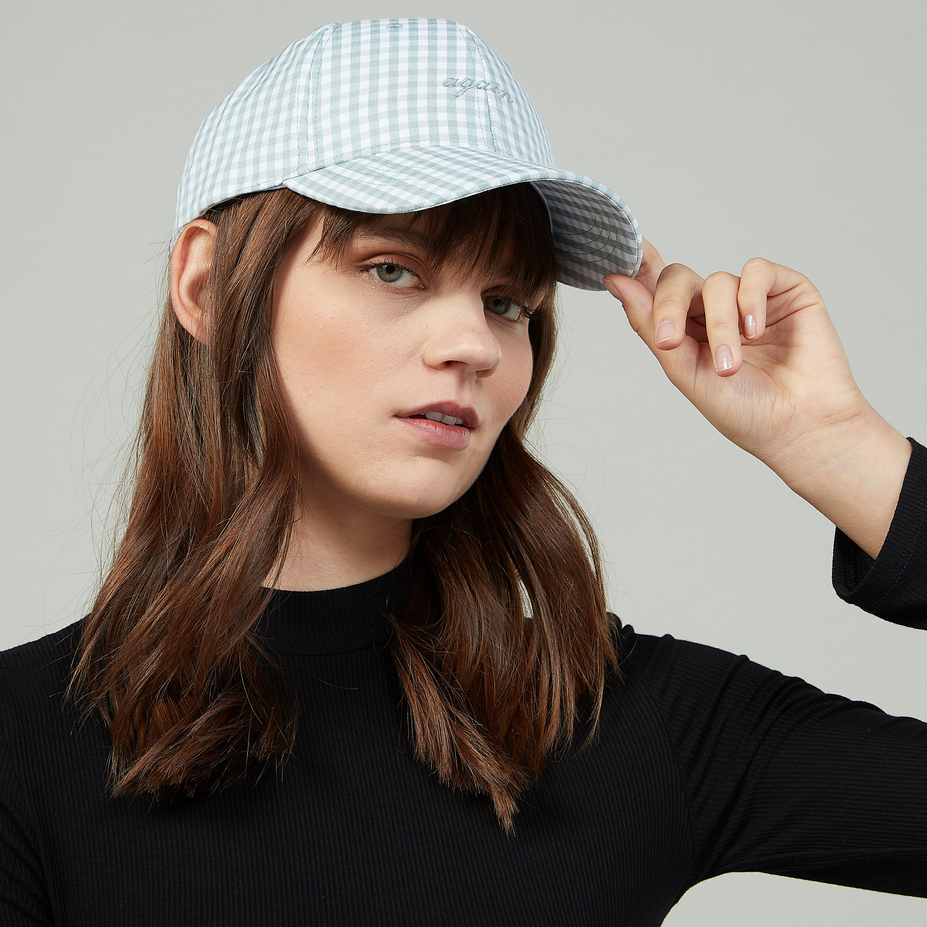 كاب كاروهات بإبزيم إغلاق-women-clothingaccessories-capsandhats-image-3