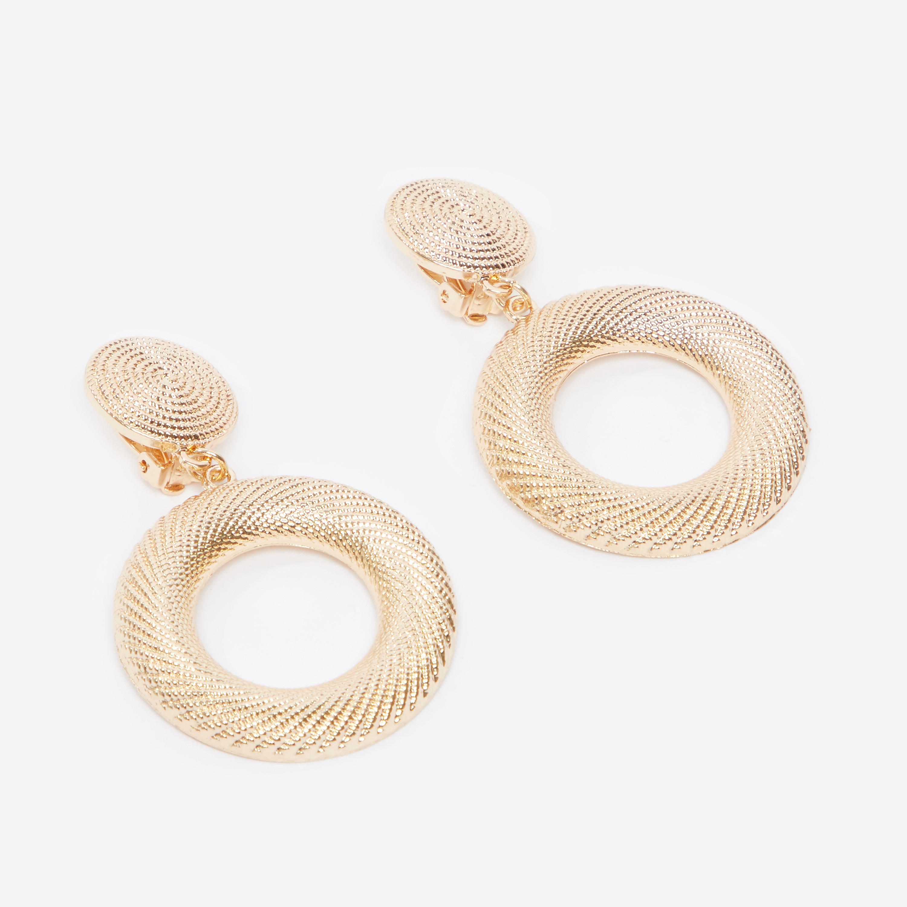 Embellished Dangling Earrings with Clip-On Closure-women-watchesandjewellery-jewellery-earrings-image-1