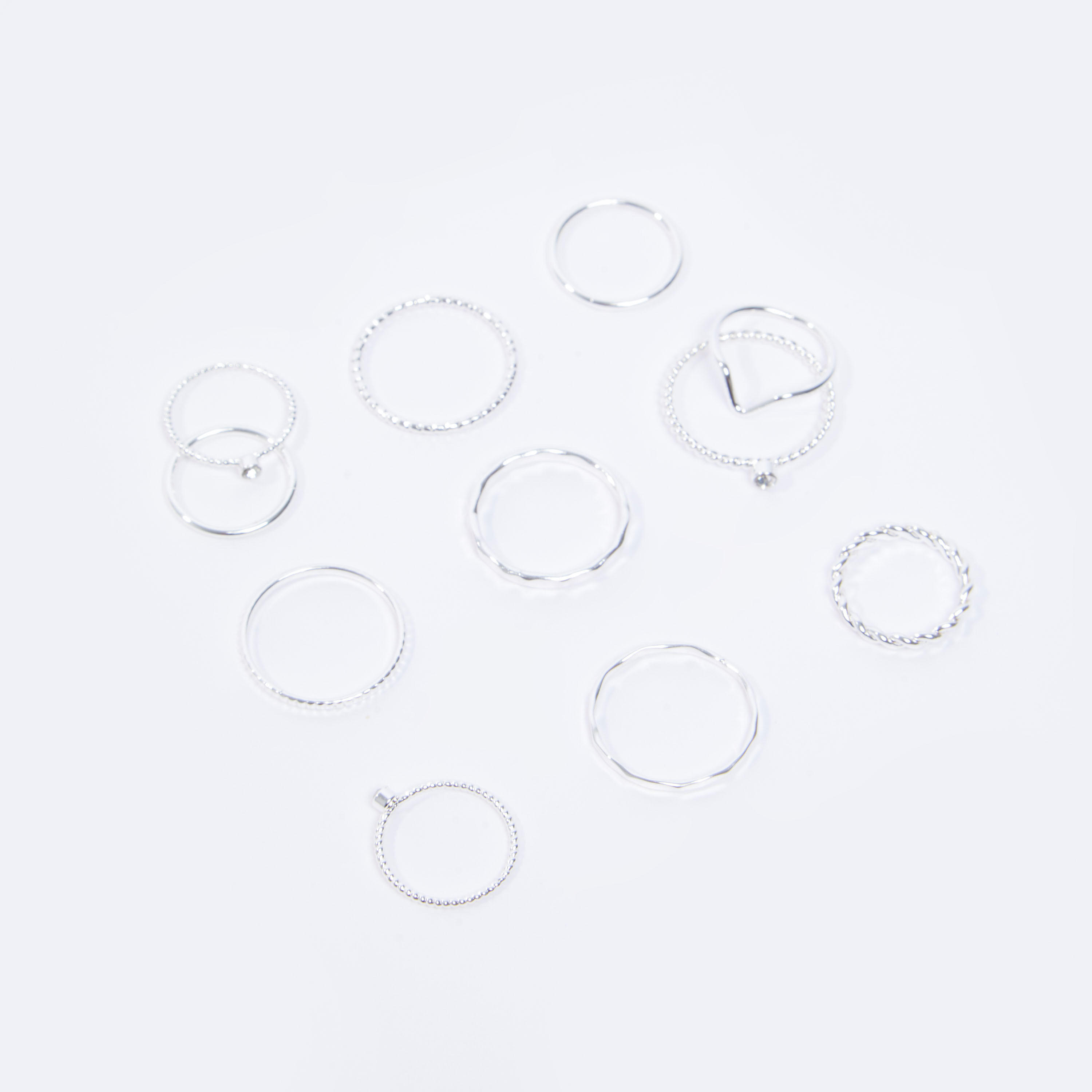 خواتم مزيّنة - طقم من 9 قطع-women-watchesandjewellery-jewellery-rings-image-1