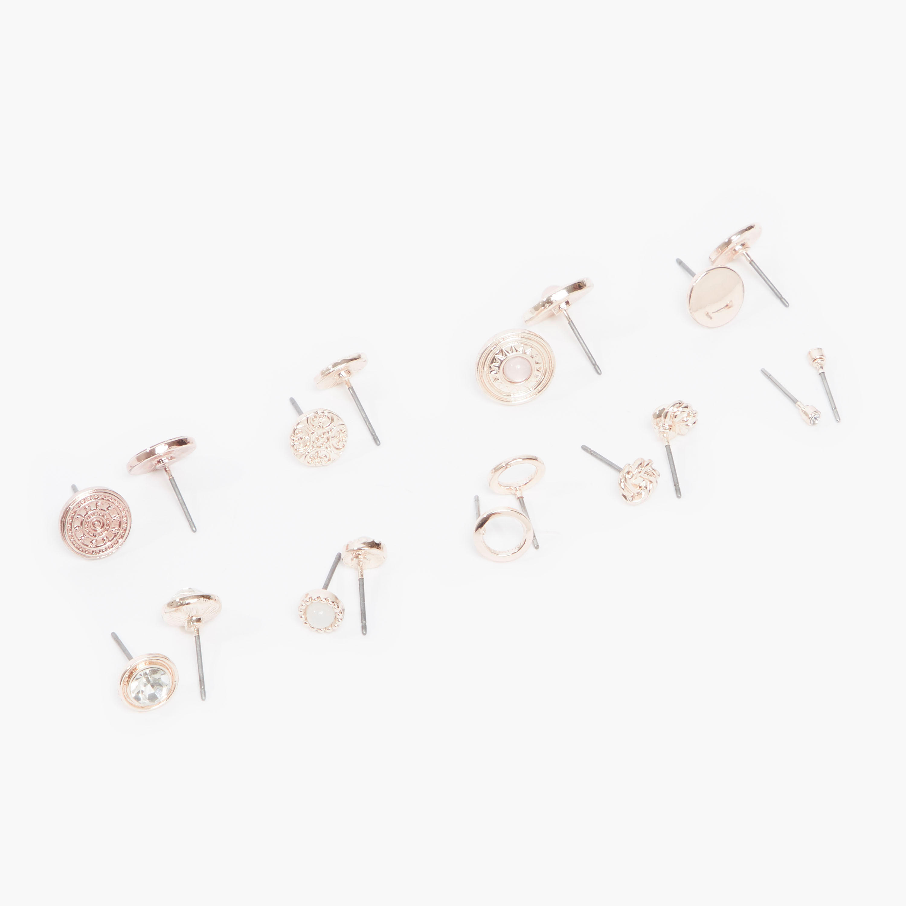 حلق مزيّن بمكبس إغلاق - طقم من 9 أزواج-women-watchesandjewellery-jewellery-earrings-image-2
