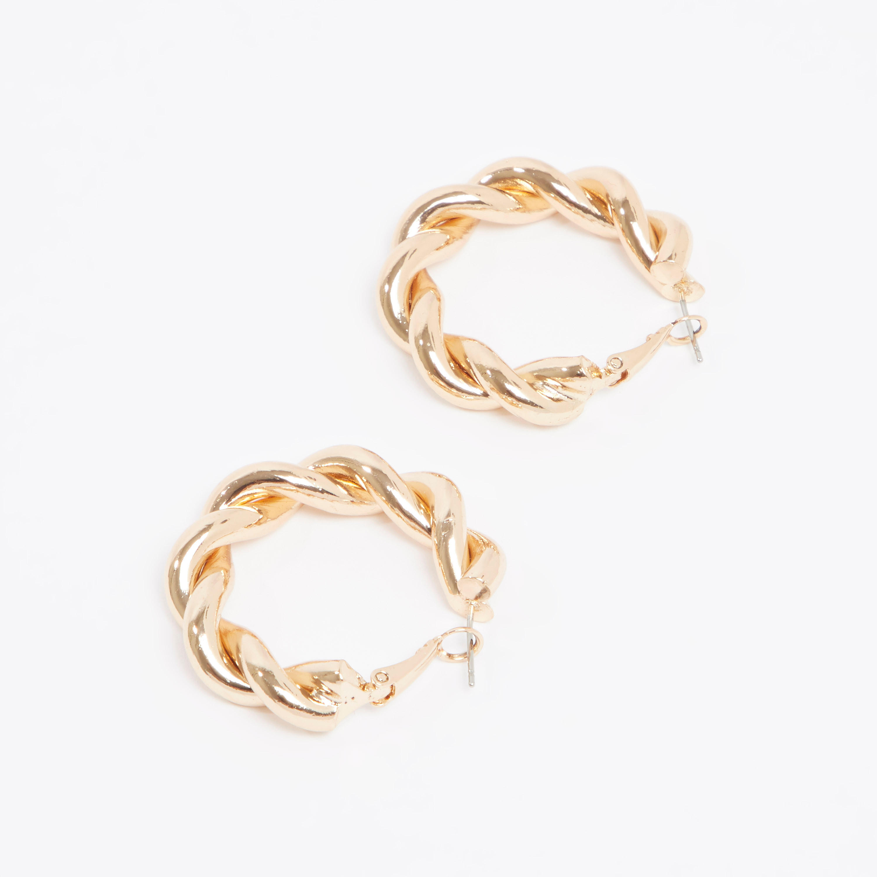 حلقان ميتاليك متدليّة بقفل إغلاق-women-watchesandjewellery-jewellery-earrings-image-3