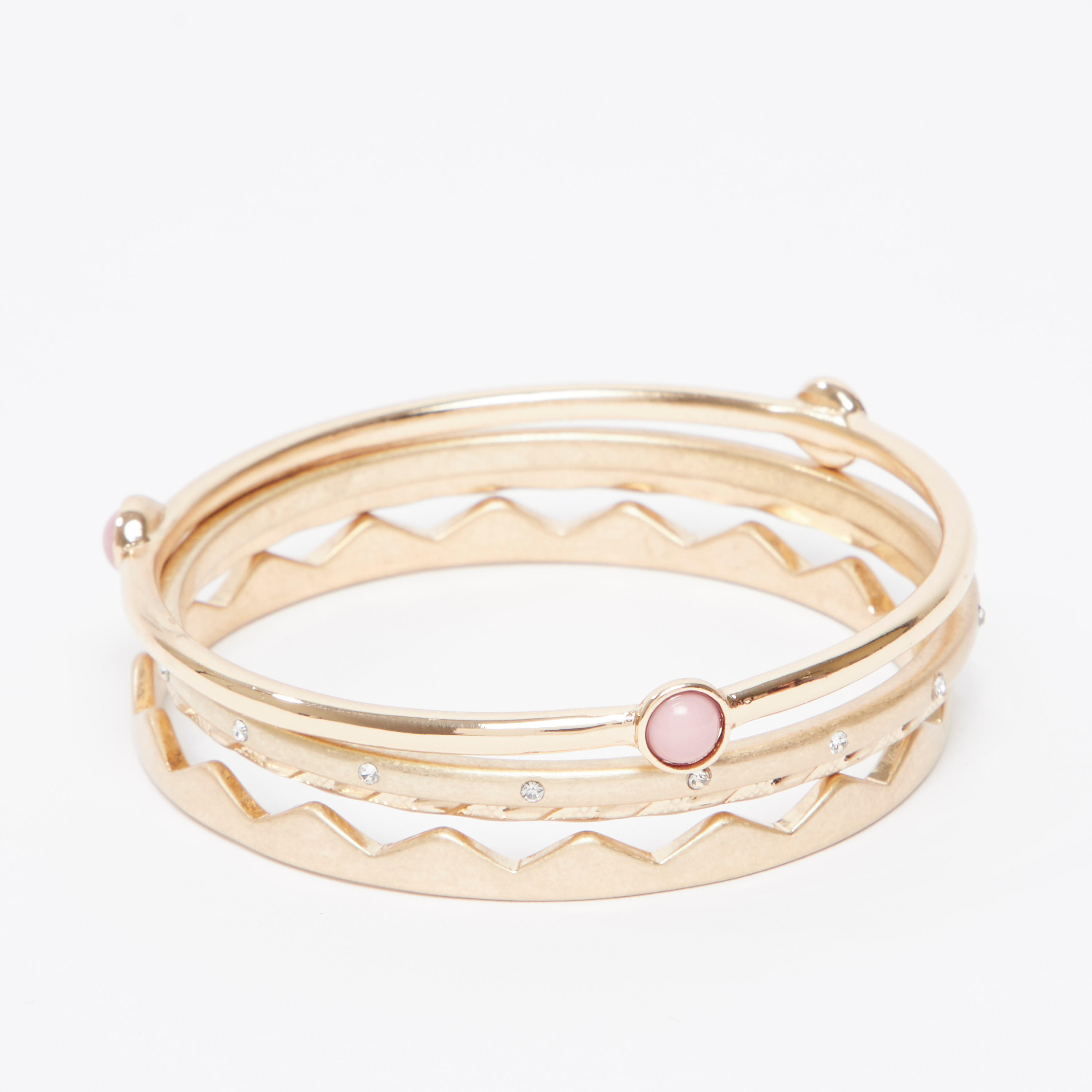 أساور مزينة - طقم من 4 قطع-women-watchesandjewellery-jewellery-banglesandbracelets-image-4