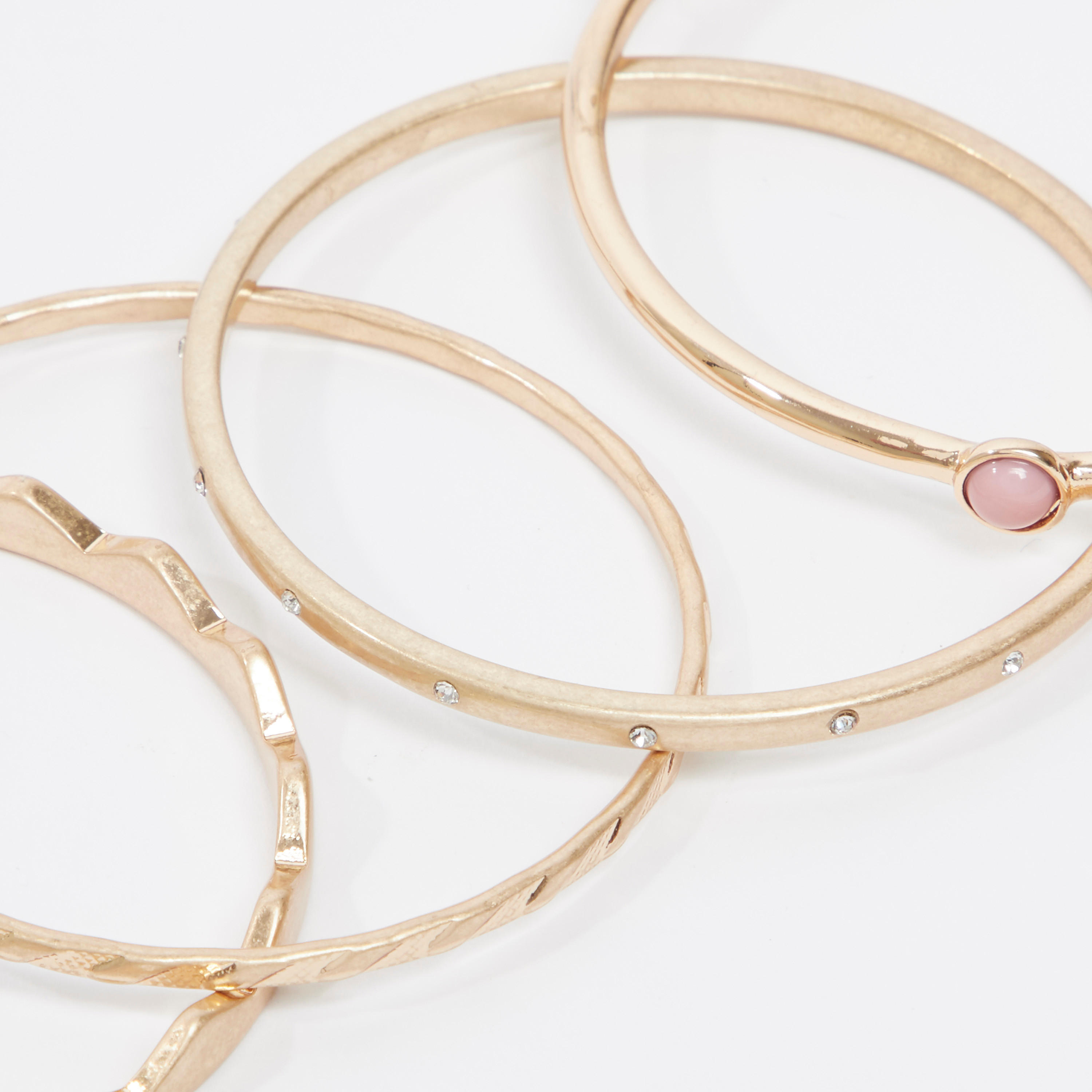 أساور مزينة - طقم من 4 قطع-women-watchesandjewellery-jewellery-banglesandbracelets-image-3
