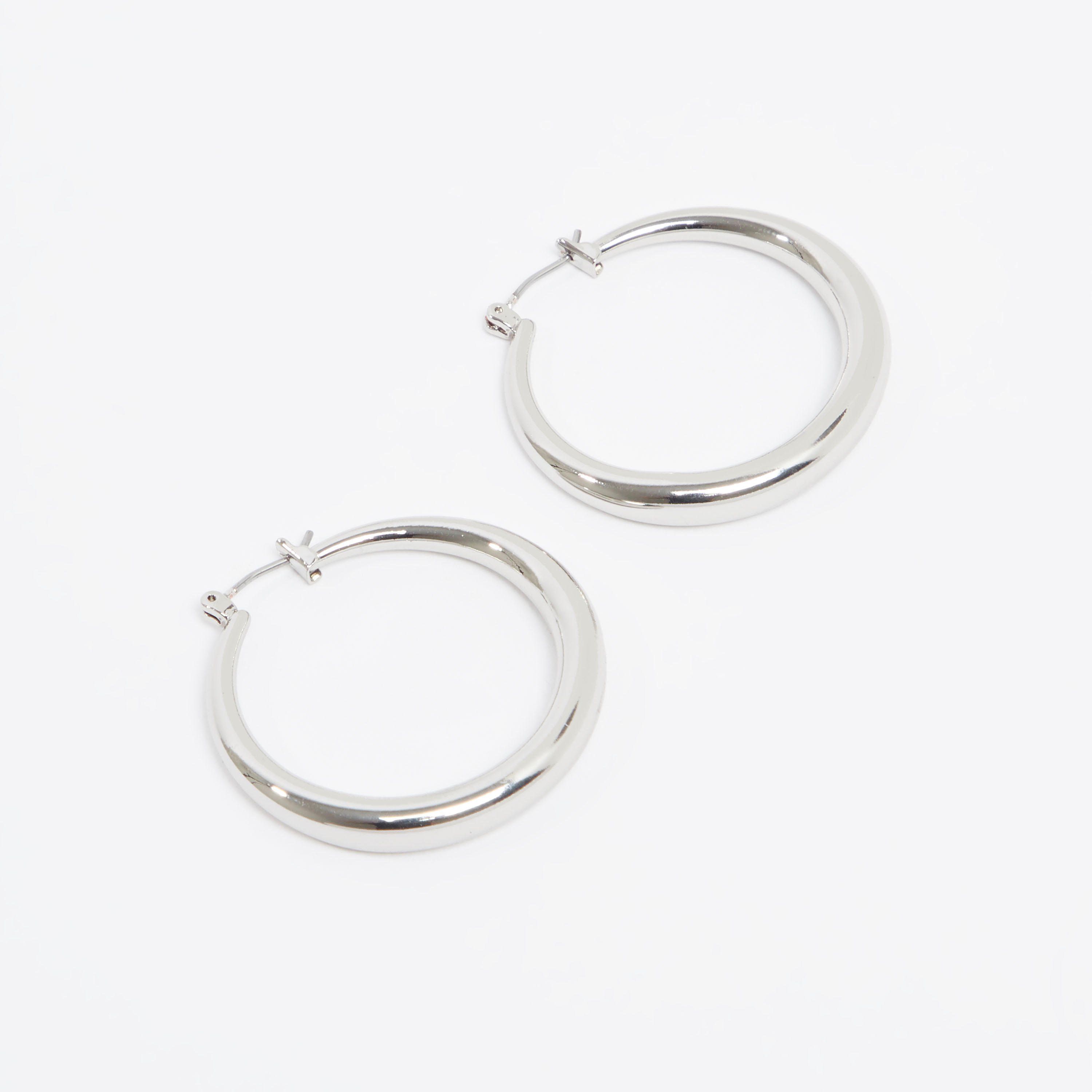 Plain Hinged Hoop Earrings-women-watchesandjewellery-jewellery-earrings-image-1