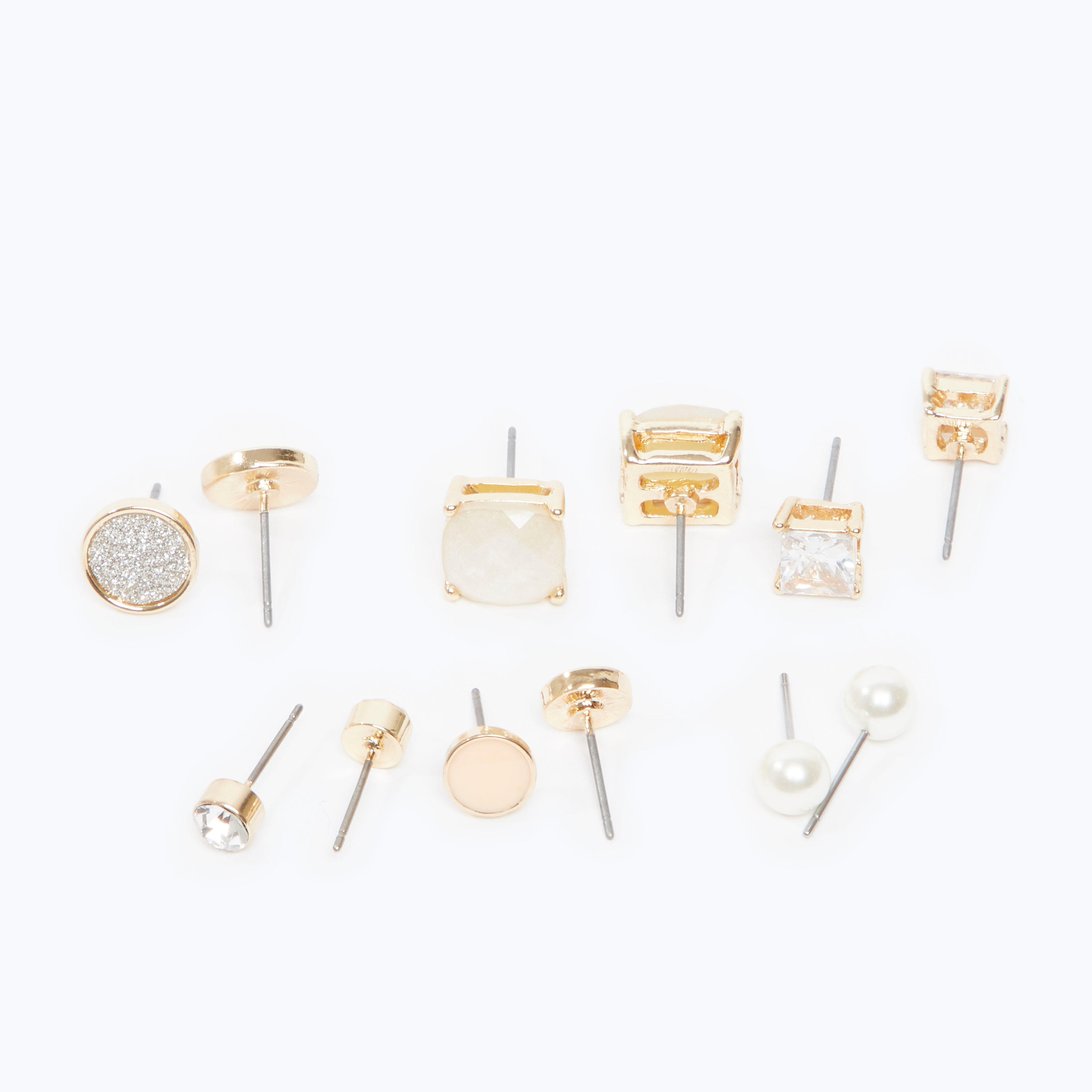 Set of 6 - Assorted Studs with Pushback Closure-women-watchesandjewellery-jewellery-earrings-image-3