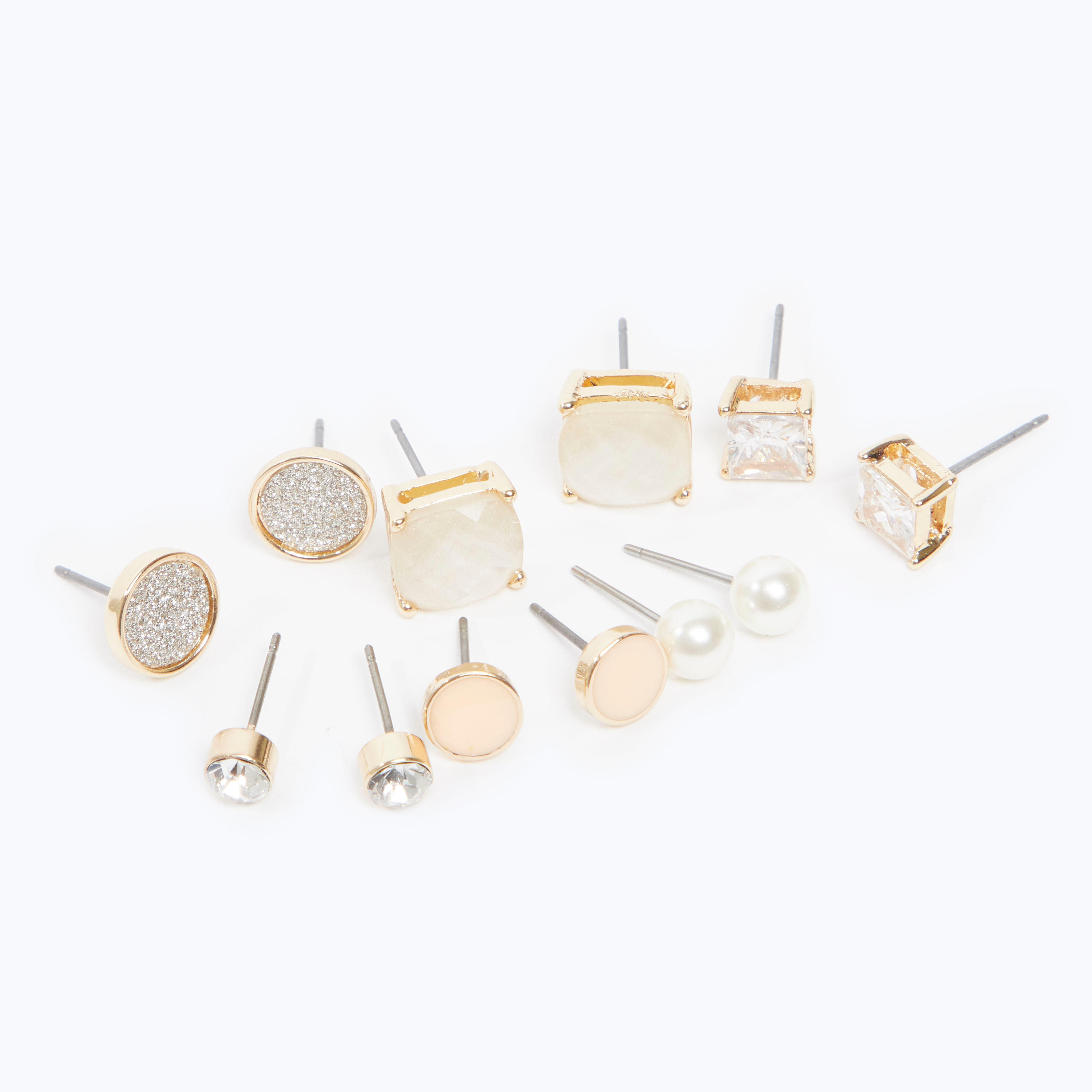 Set of 6 - Assorted Studs with Pushback Closure-women-watchesandjewellery-jewellery-earrings-image-4
