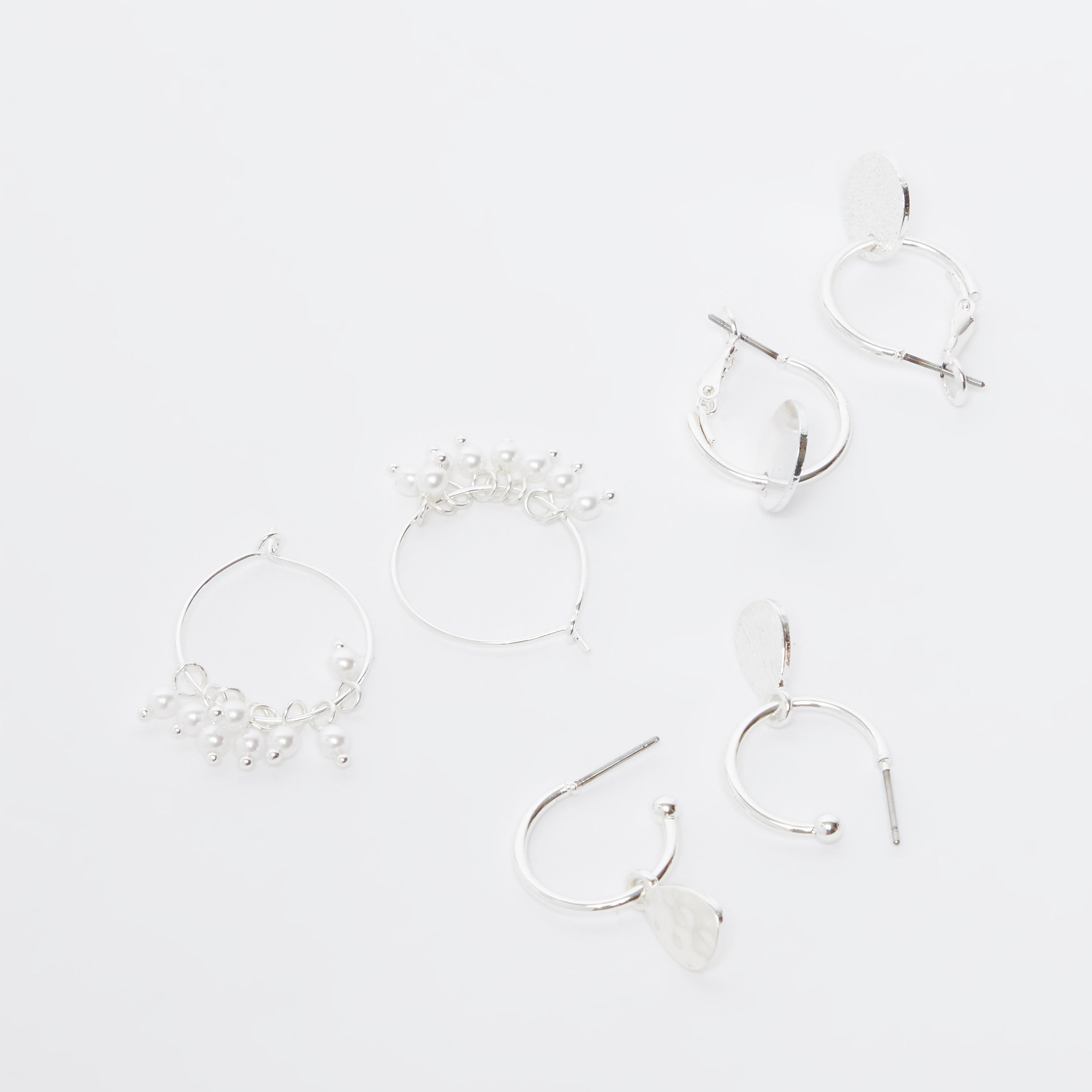 حلقان مزيّنة وخطّاف إغلاق - طقم من 3 أزواج-women-watchesandjewellery-jewellery-earrings-image-4
