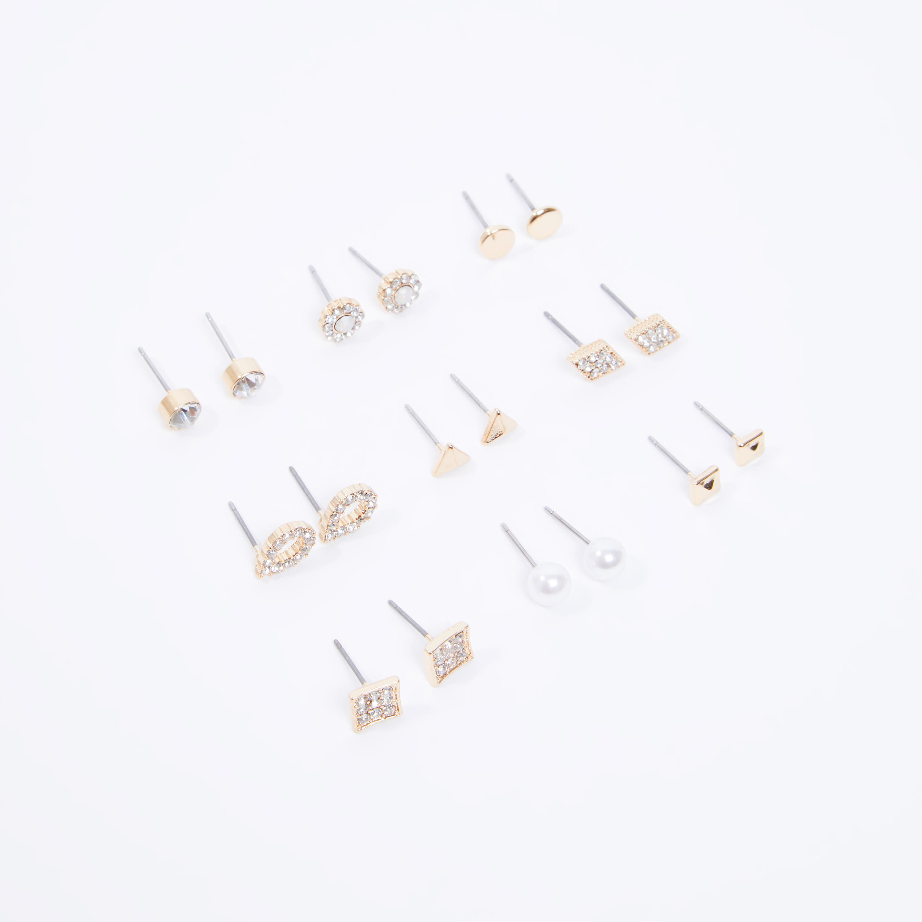 حلق مزيّن بمكبس إغلاق - طقم من 9 أزواج-women-watchesandjewellery-jewellery-earrings-image-3