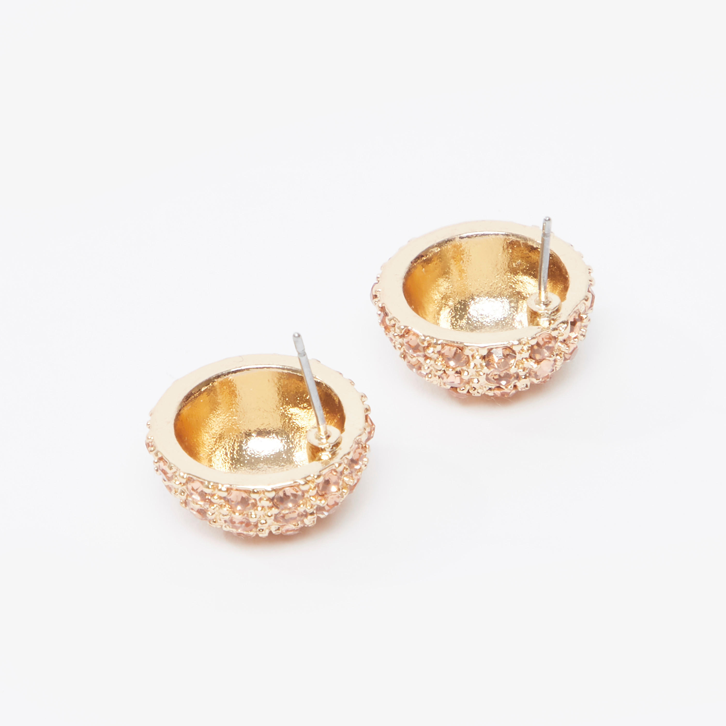 حلق ميتاليك مرصّع بتزيينات ومكبس إغلاق-women-watchesandjewellery-jewellery-earrings-image-1