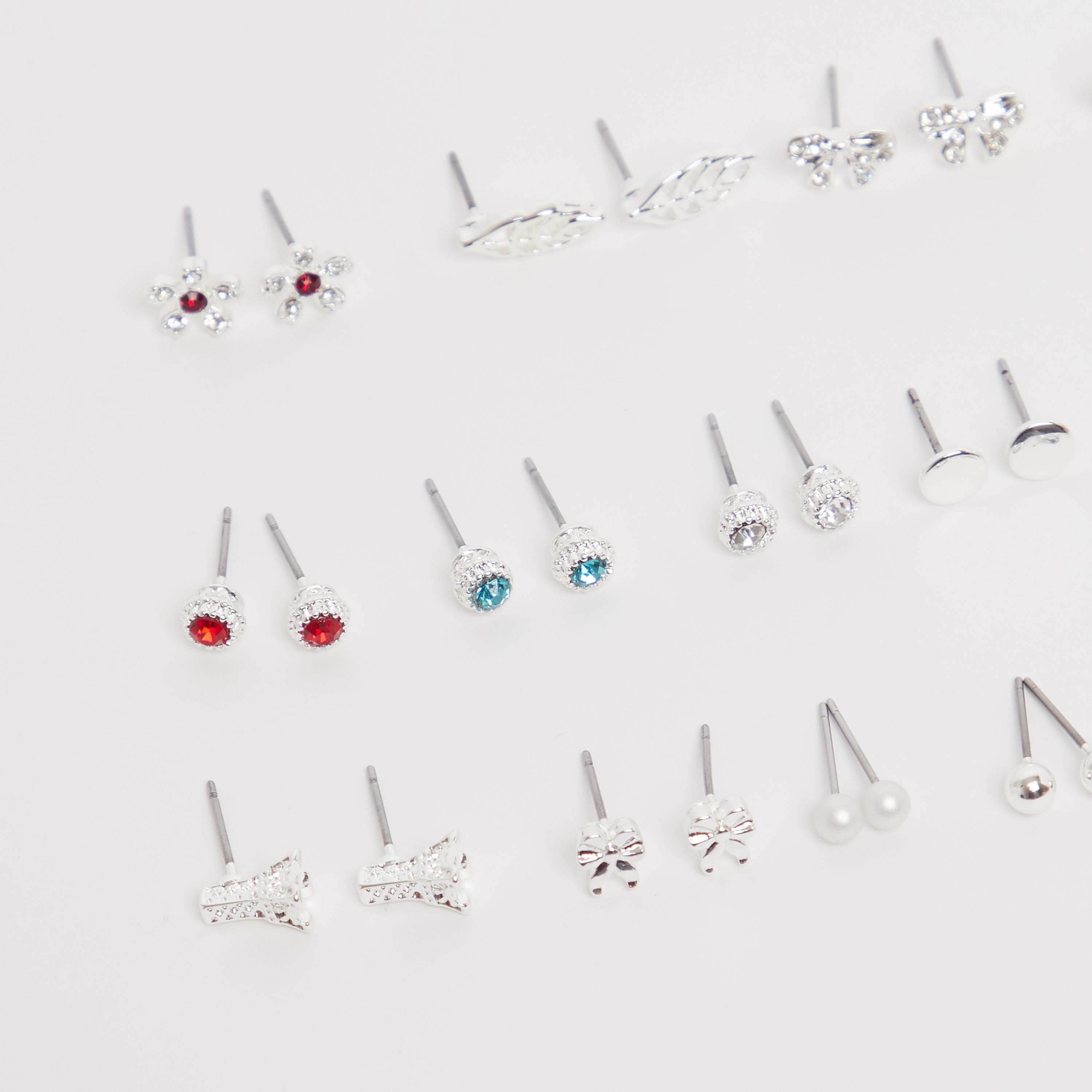 حلق مزيّن بمكبس إغلاق - طقم من 15 أزواج-women-watchesandjewellery-jewellery-earrings-image-1