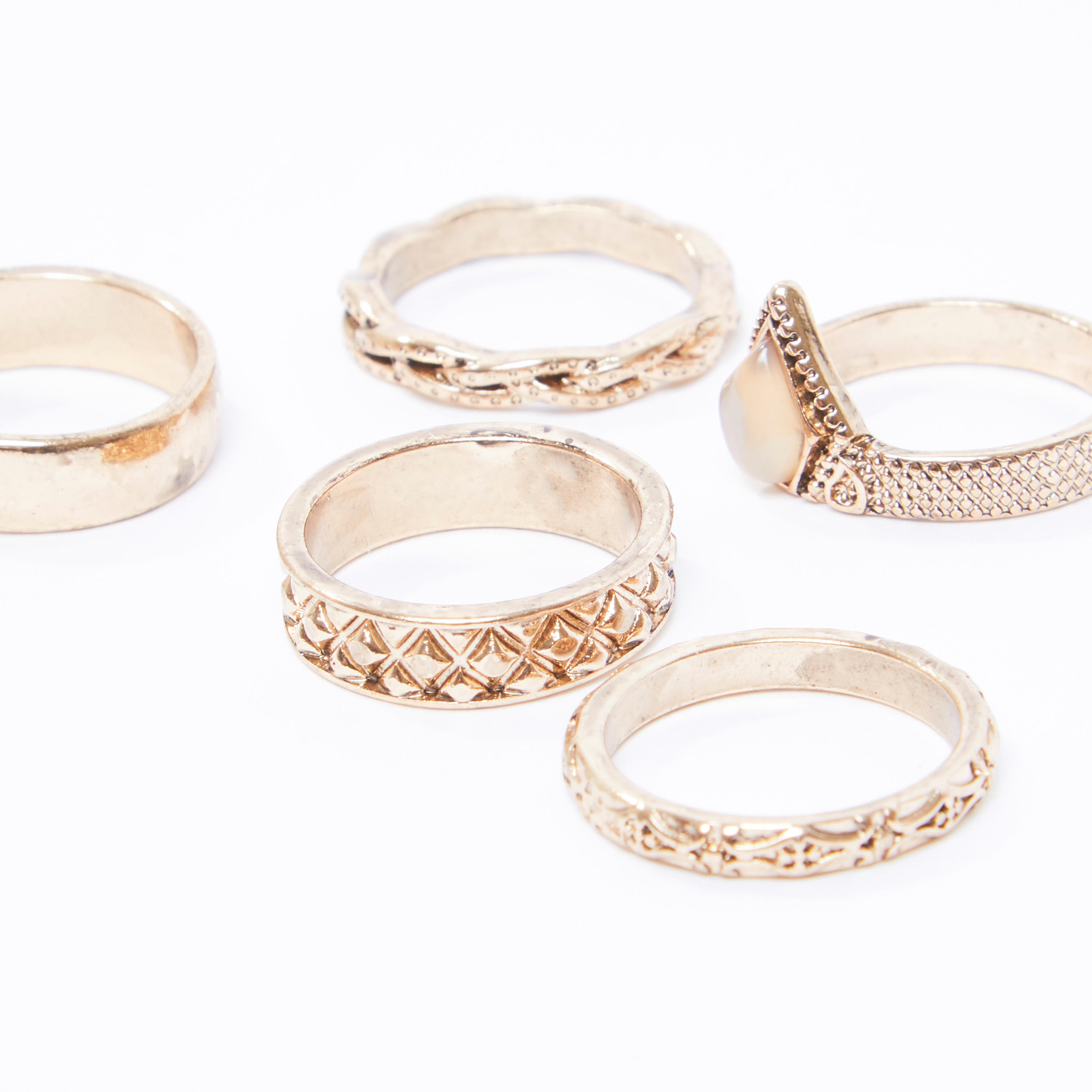 خواتم مزيّنة - طقم من 5 قطع-women-watchesandjewellery-jewellery-rings-image-3