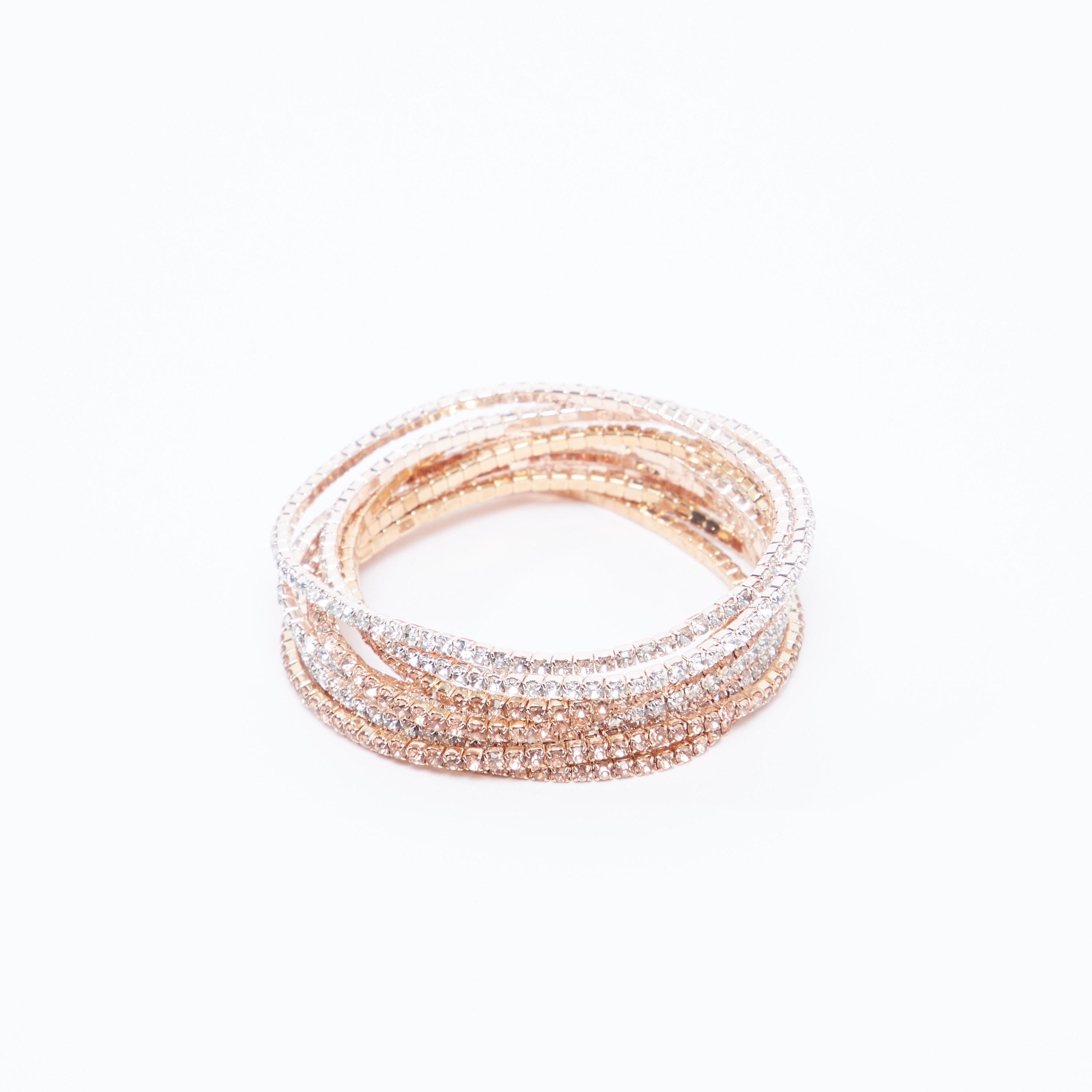 أساور بتفاصيل مرصّعة- طقم من 9 قطع-women-watchesandjewellery-jewellery-banglesandbracelets-image-1
