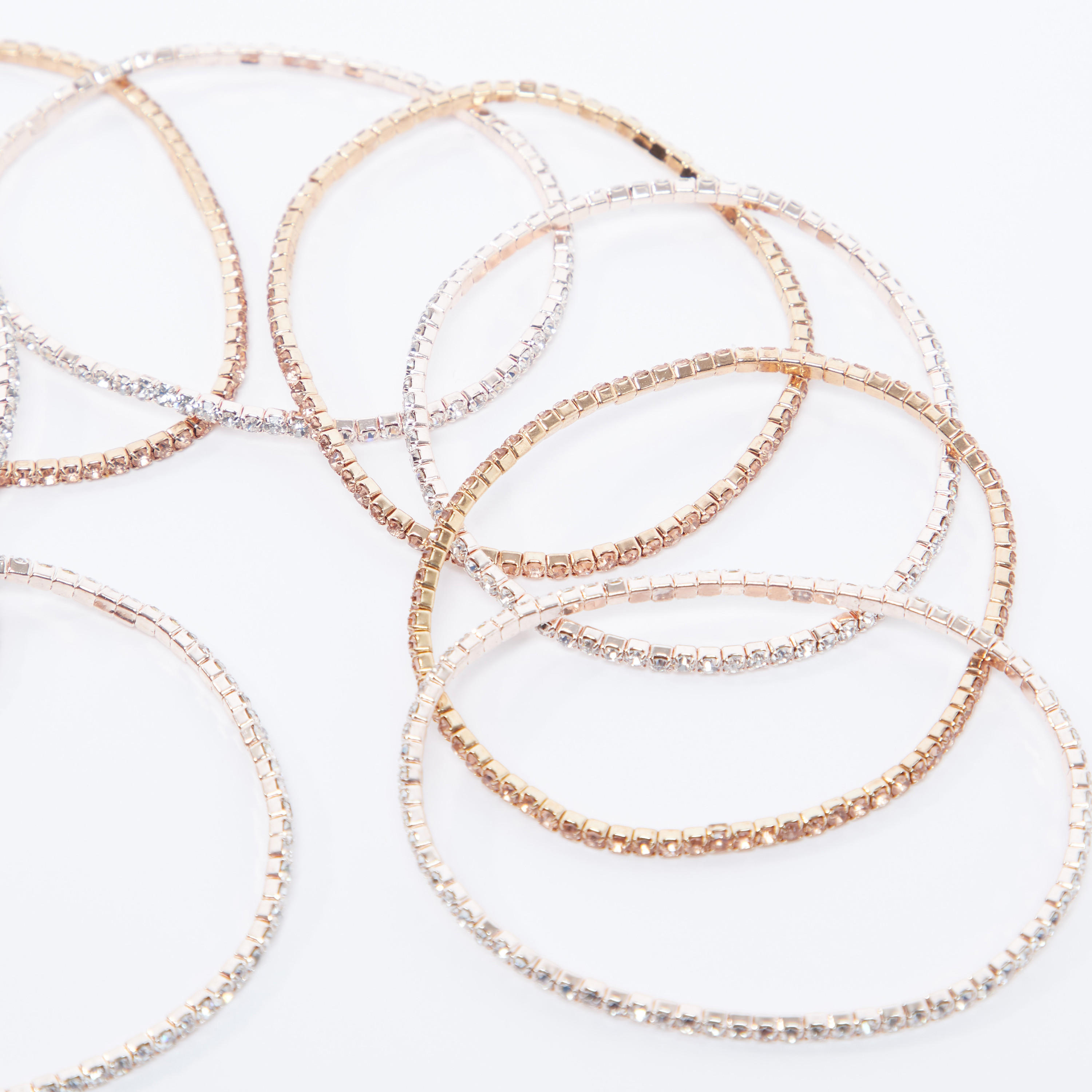 أساور بتفاصيل مرصّعة- طقم من 9 قطع-women-watchesandjewellery-jewellery-banglesandbracelets-image-3