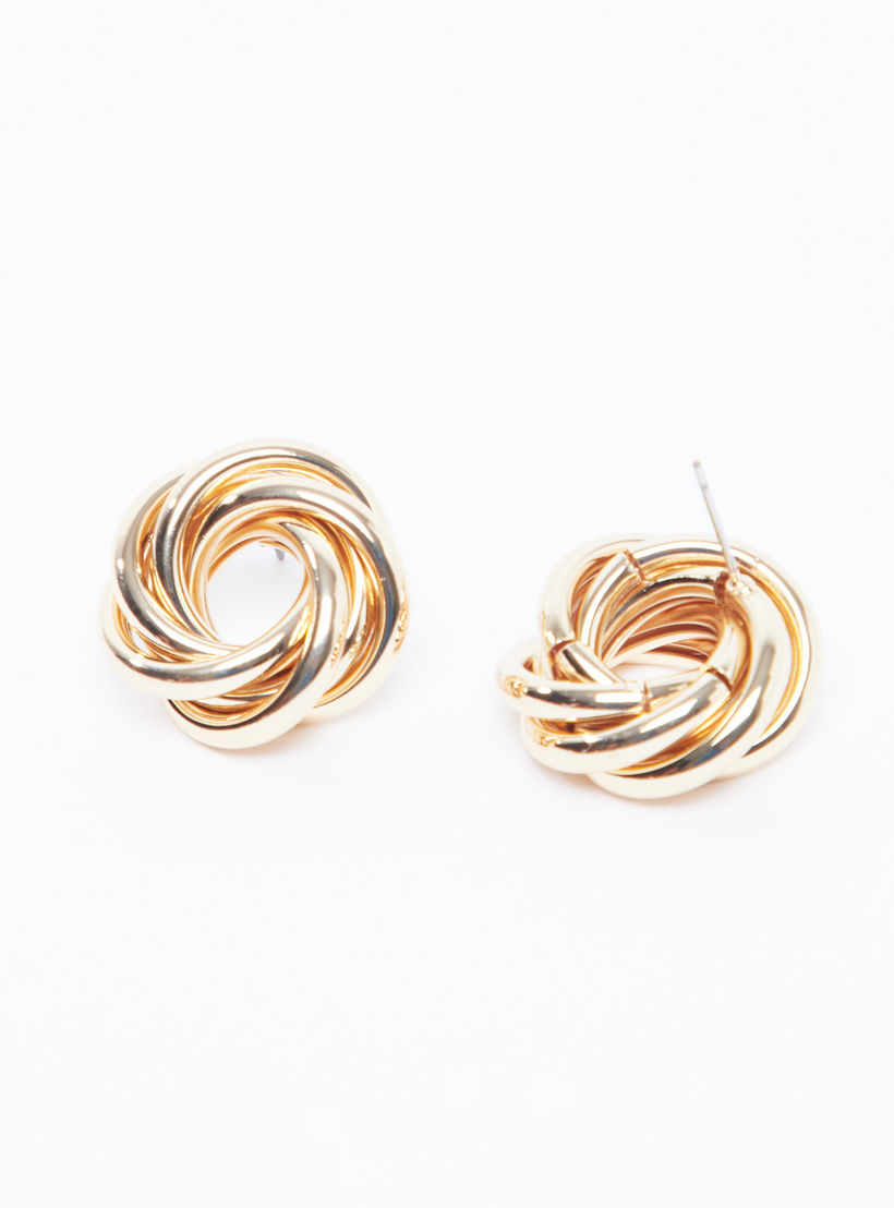 حلق مرصّع بتزيينات ومكبس إغلاق-women-watchesandjewellery-jewellery-earrings-image-1