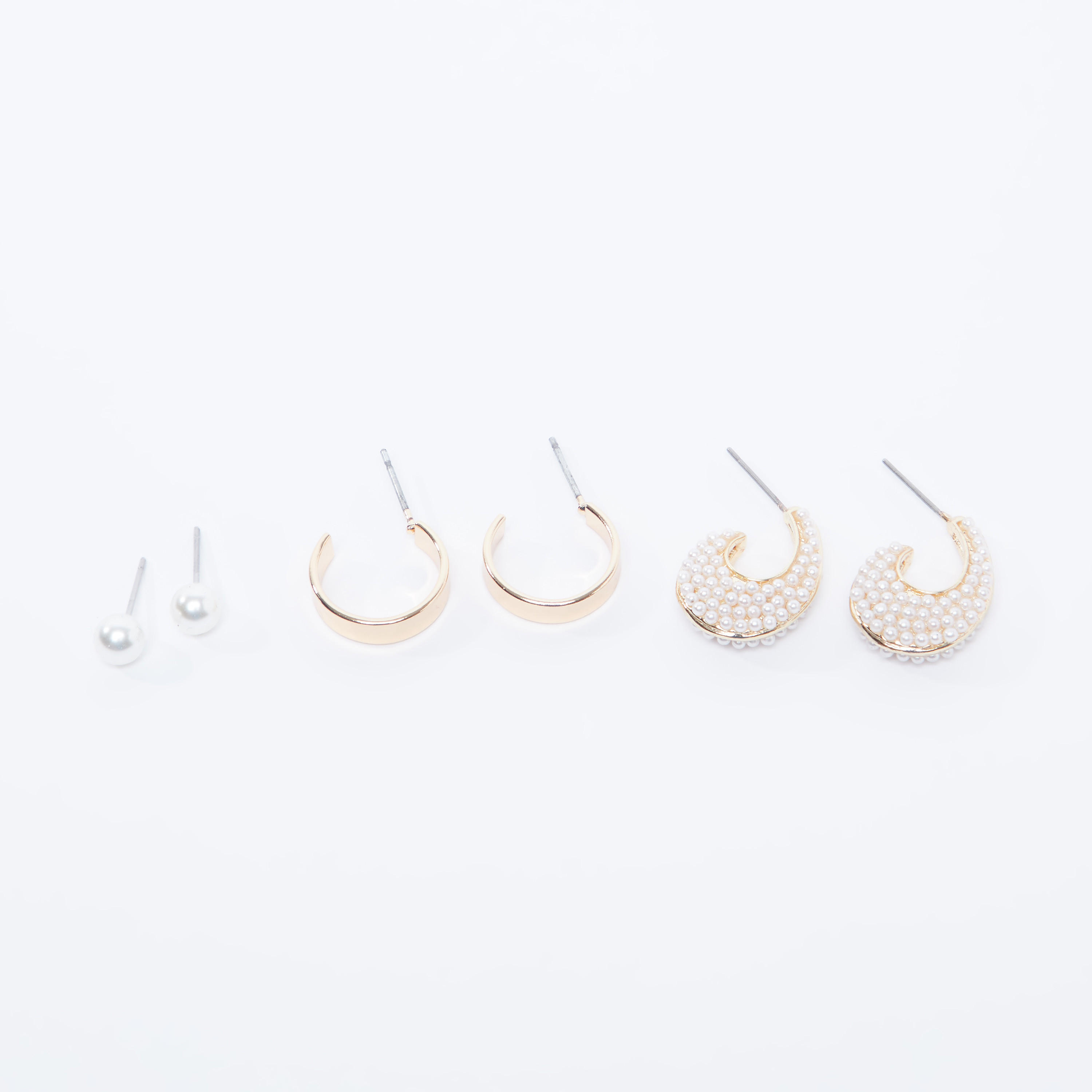 Set of 3 - Assorted Earrings with Pushback Closure-women-watchesandjewellery-jewellery-earrings-image-1