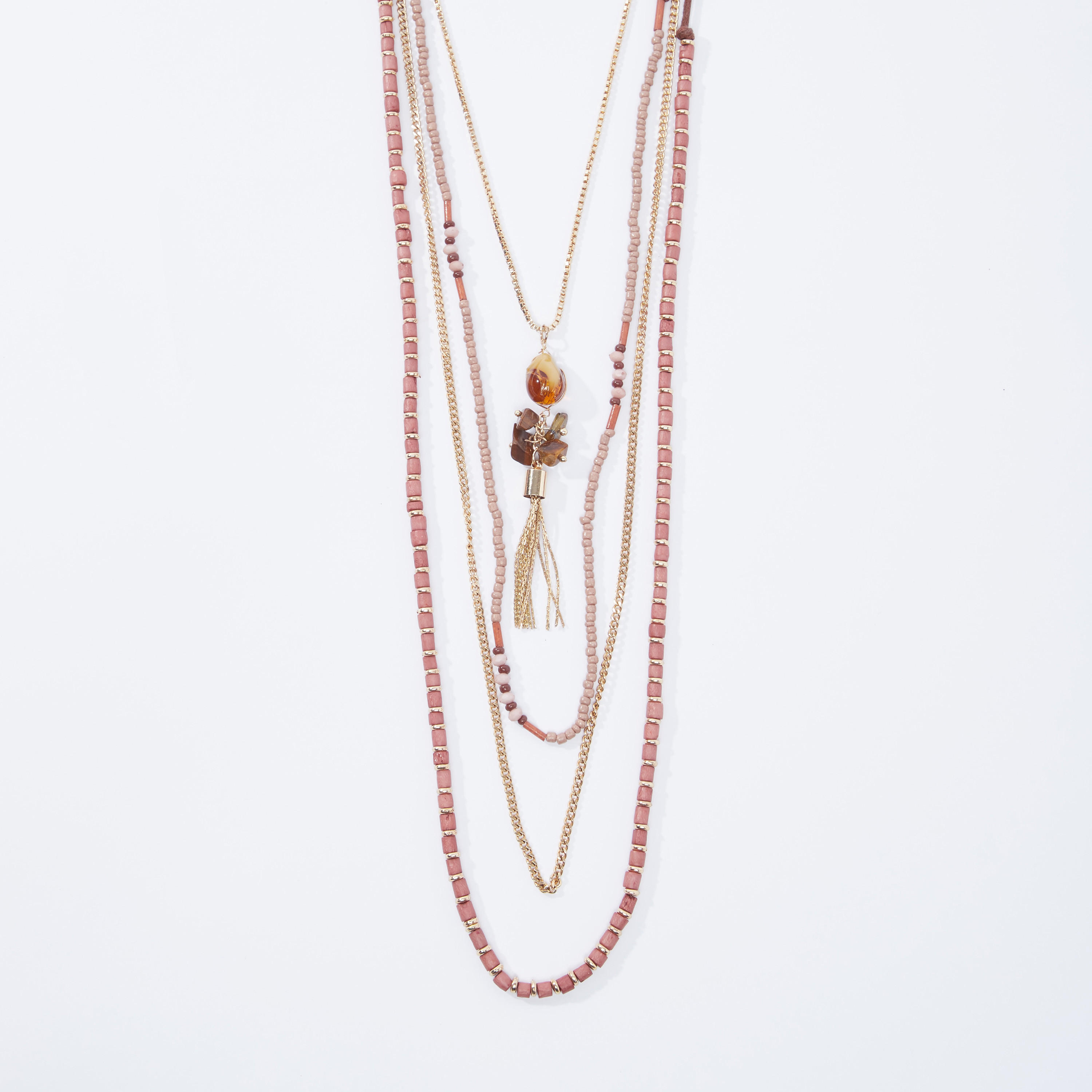 عقد مزيّن متعدّد الطبقات بمشبك إغلاق-women-watchesandjewellery-jewellery-necklacesandpendants-image-1