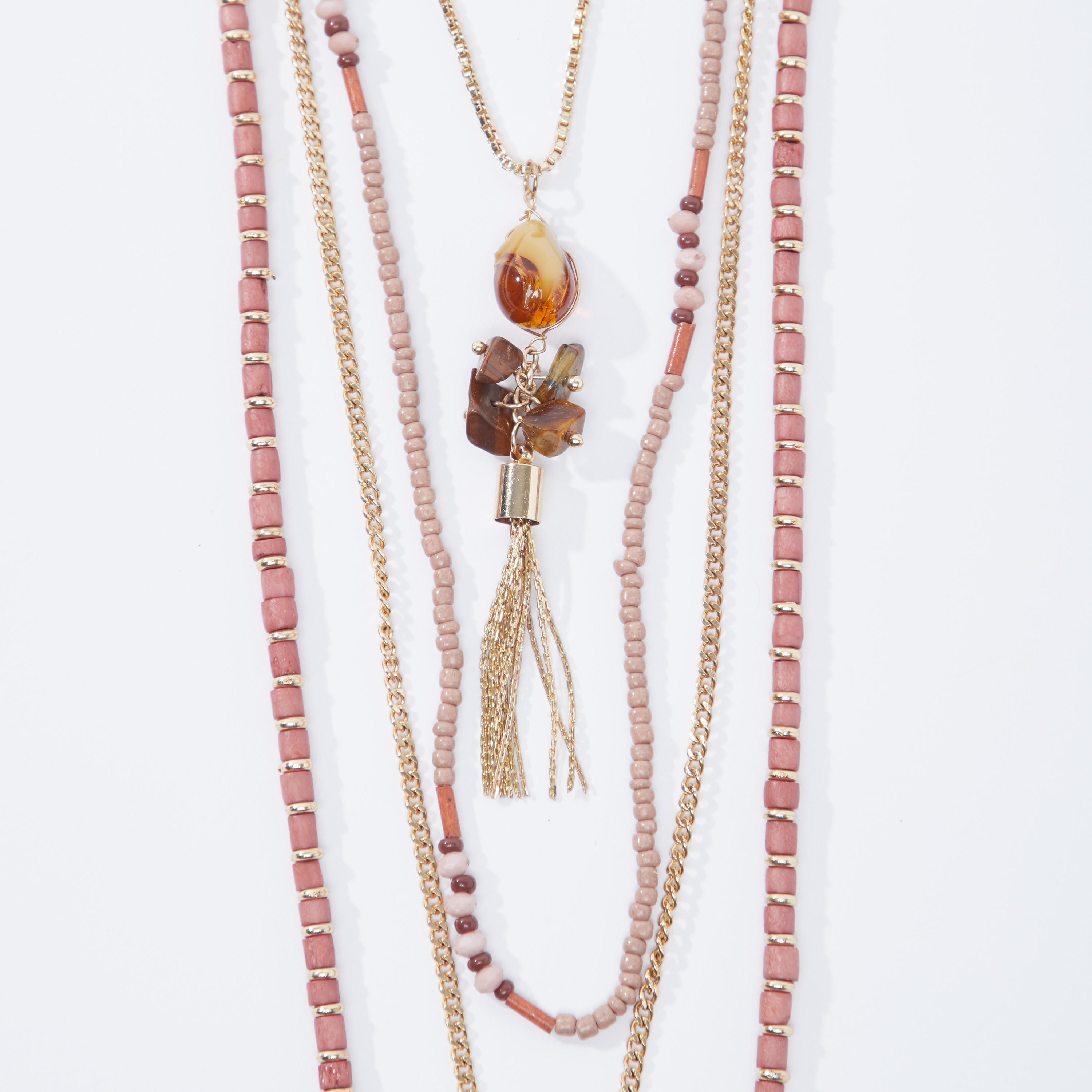 عقد مزيّن متعدّد الطبقات بمشبك إغلاق-women-watchesandjewellery-jewellery-necklacesandpendants-image-2