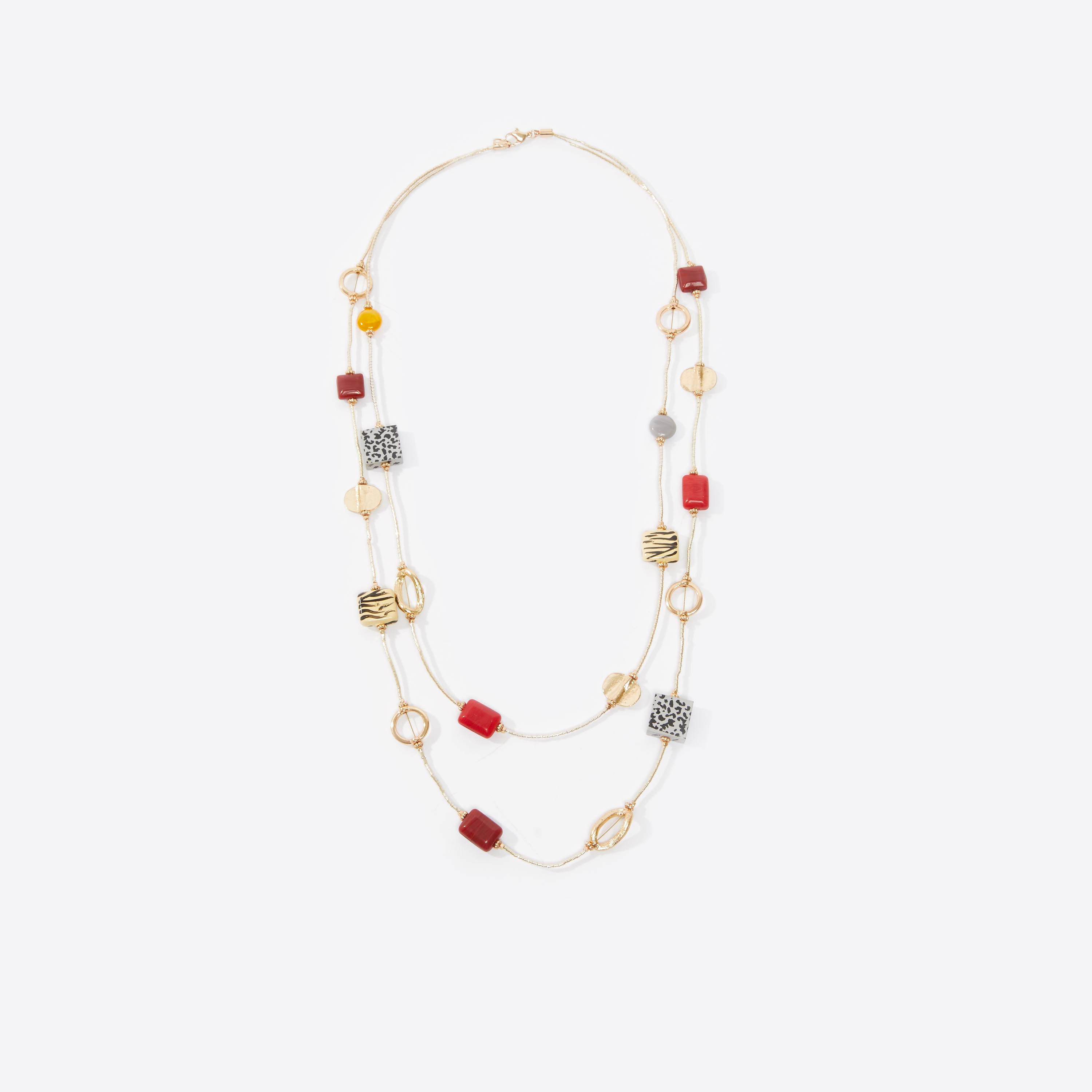 قلادة مزيّنة متعدّدة الطبقات بمشبك إغلاق-women-watchesandjewellery-jewellery-necklacesandpendants-image-1