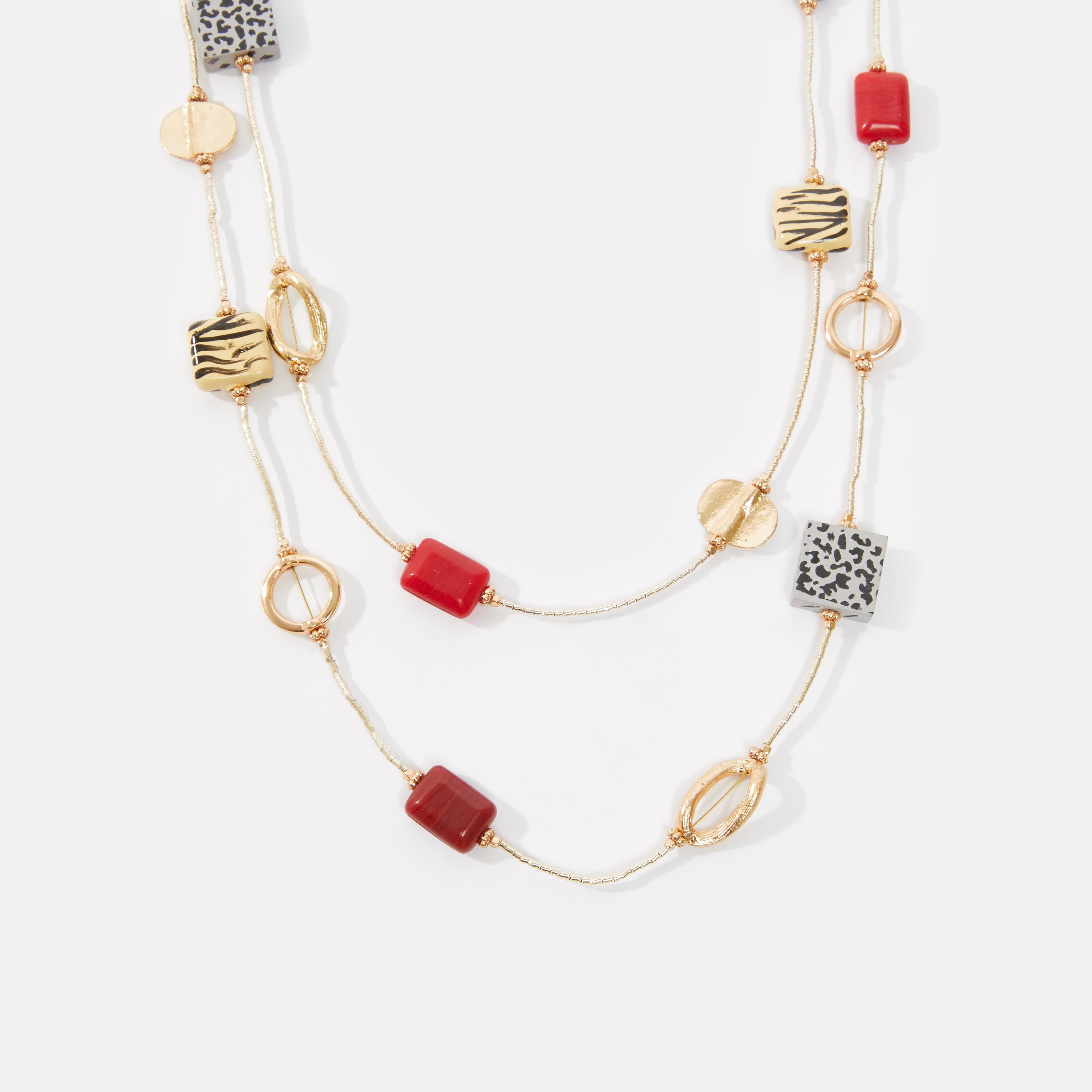 قلادة مزيّنة متعدّدة الطبقات بمشبك إغلاق-women-watchesandjewellery-jewellery-necklacesandpendants-image-3